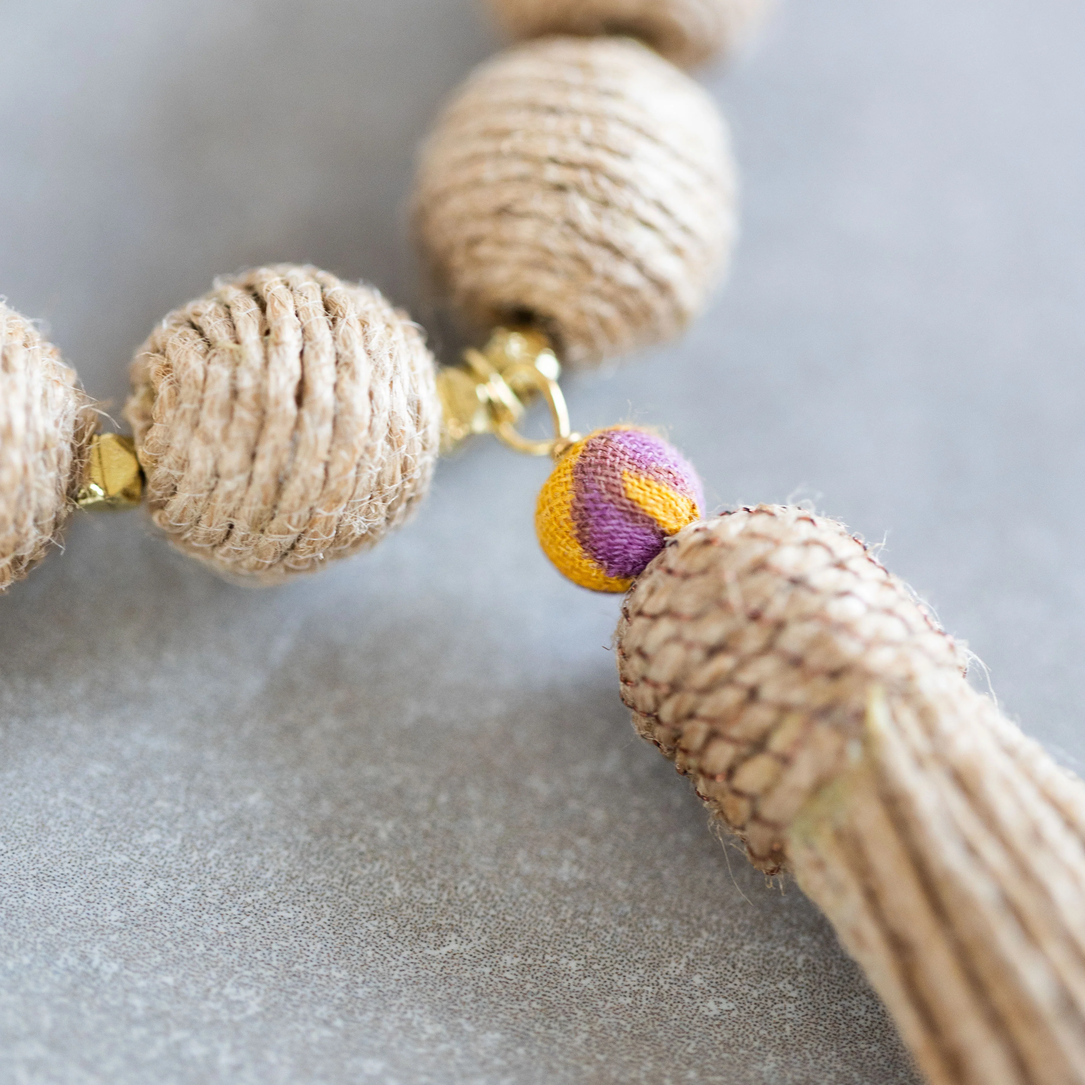 Aaloka Beaded Tassel Necklace - Image 2