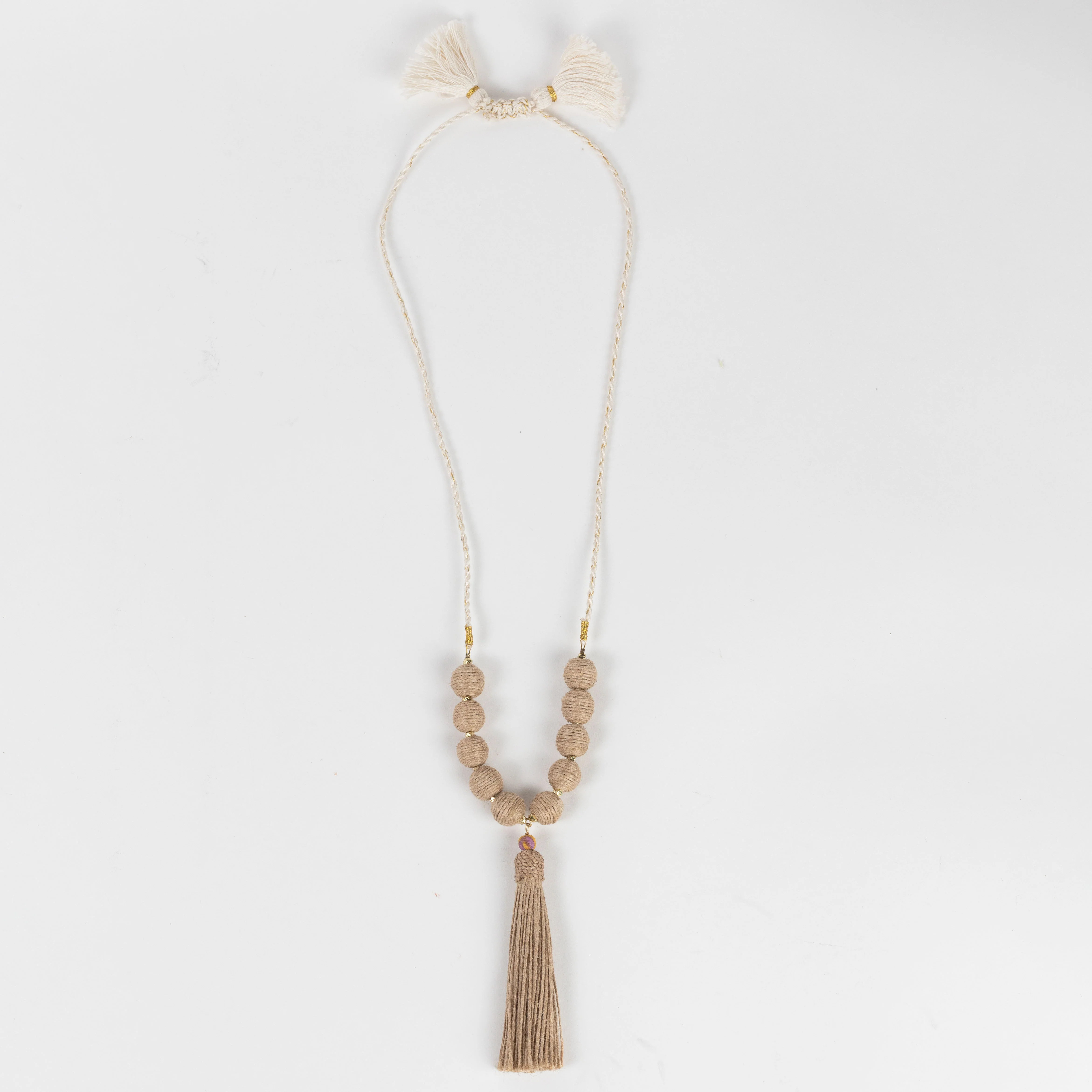 Aaloka Beaded Tassel Necklace - Image 4