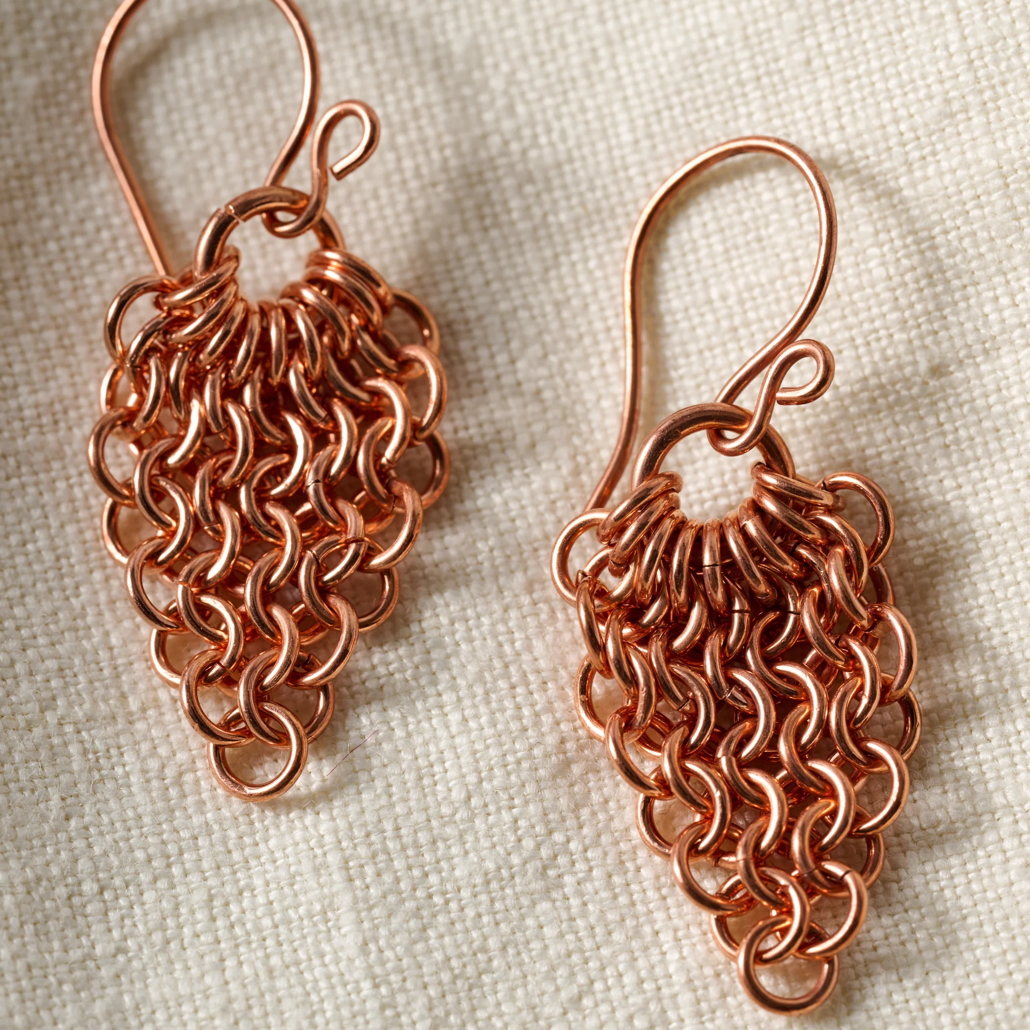 Alma Copper Waterfall Drop Earrings - Image 4