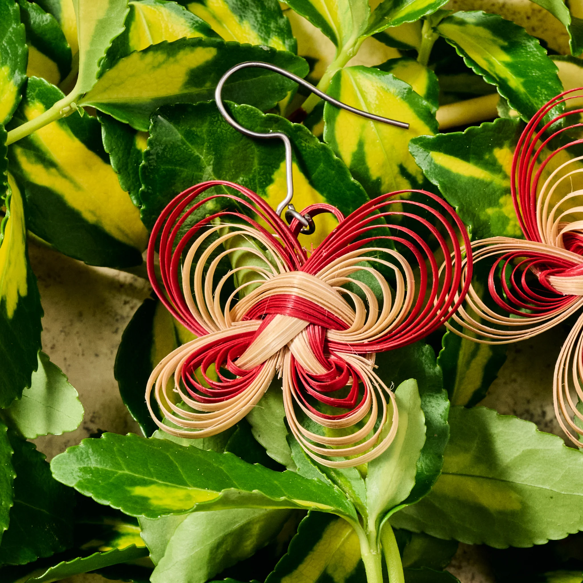Bamboo Butterfly Dangle Earrings - Image 4