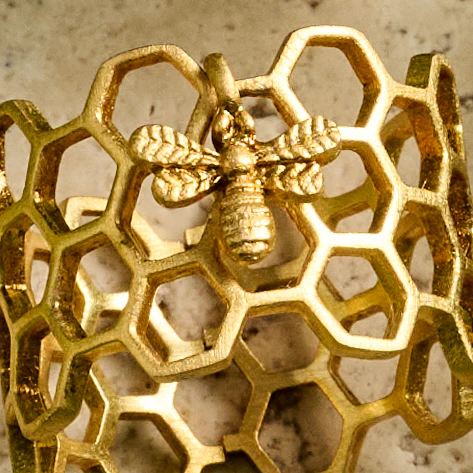 Bee Charmed Honeycomb Ring - Image 2
