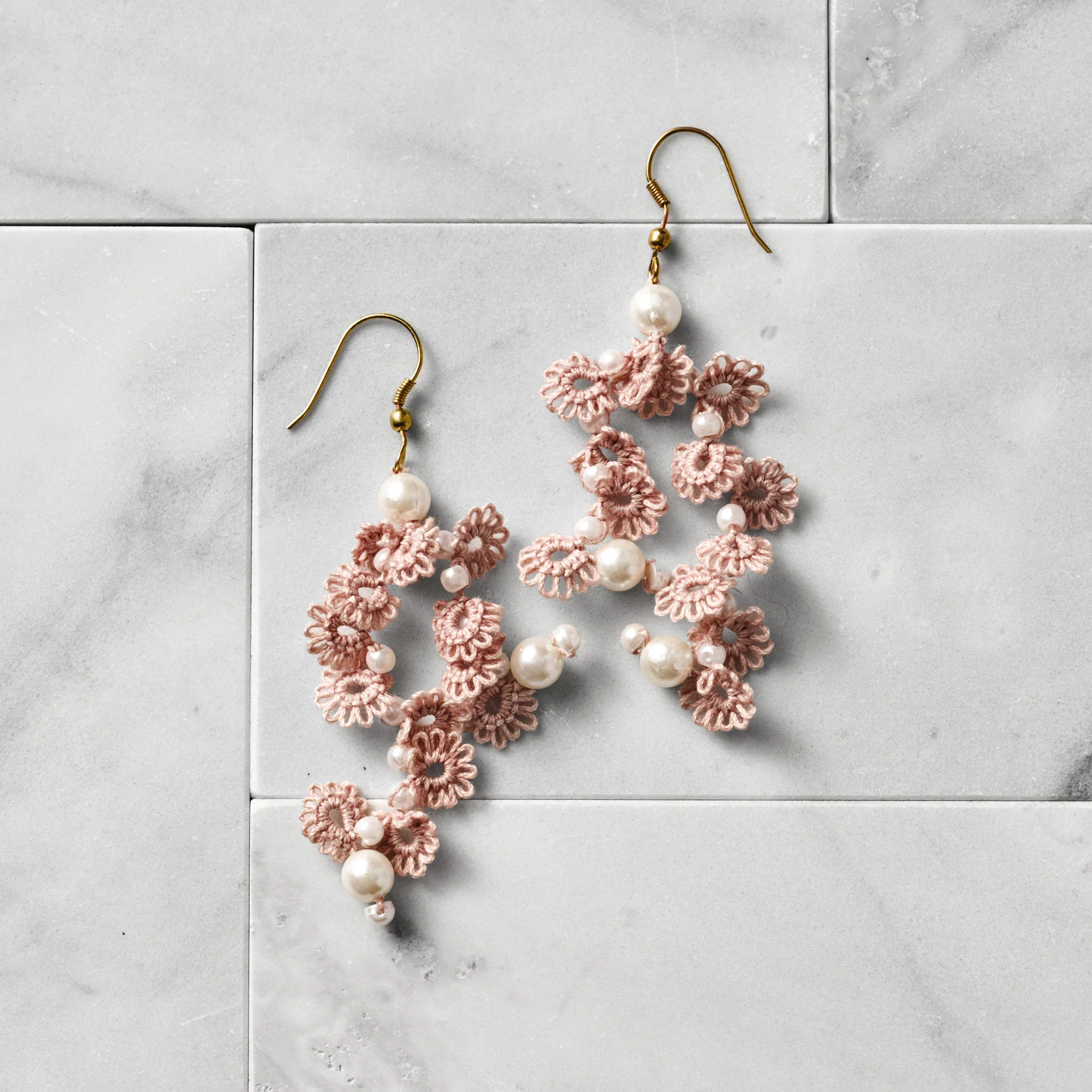 Blush Waterfall Earrings - Image 3