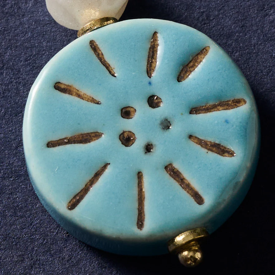 Bola Ceramic + Glass Bead Drop Earrings - Image 4