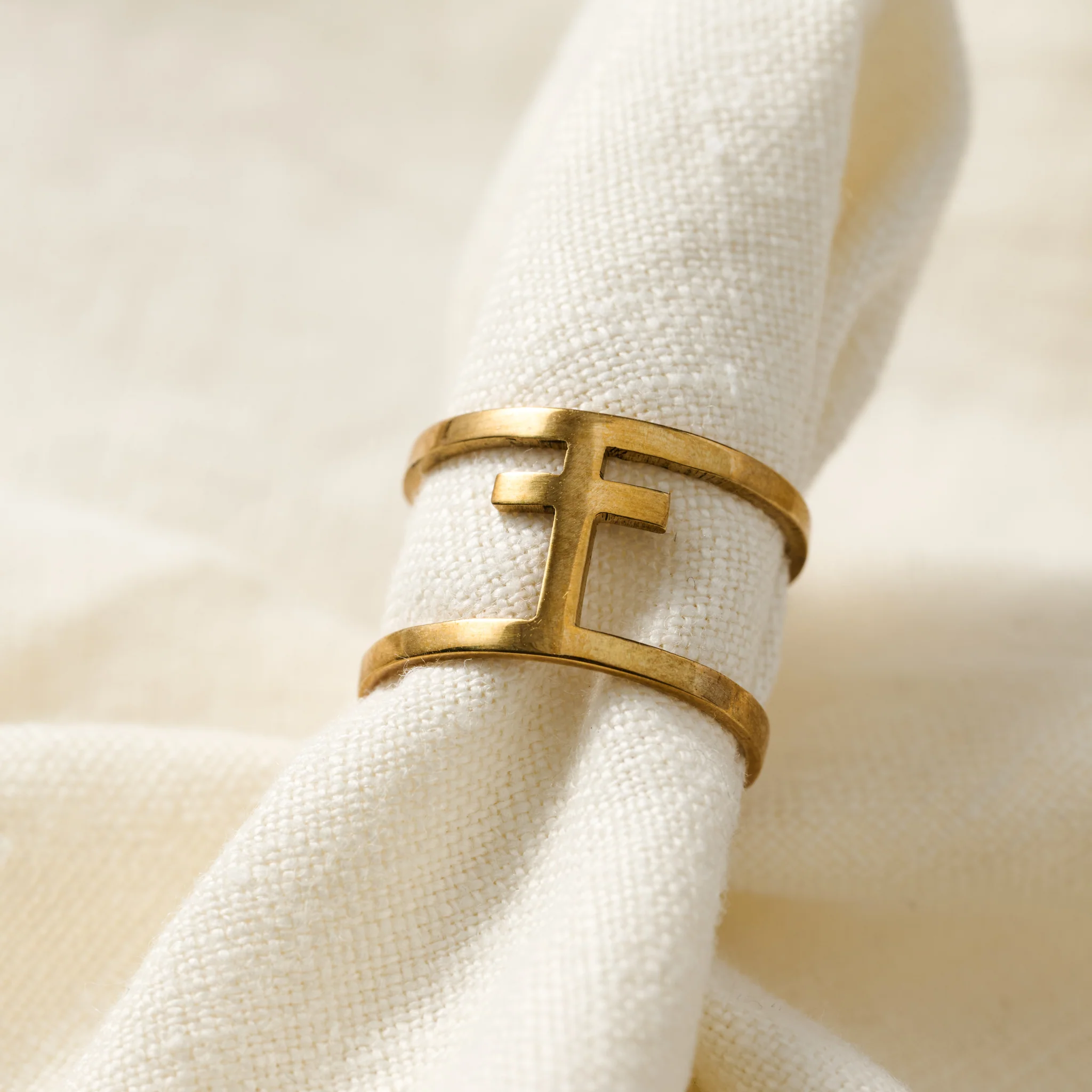 Brass Bombshell Cross Ring - Image 3