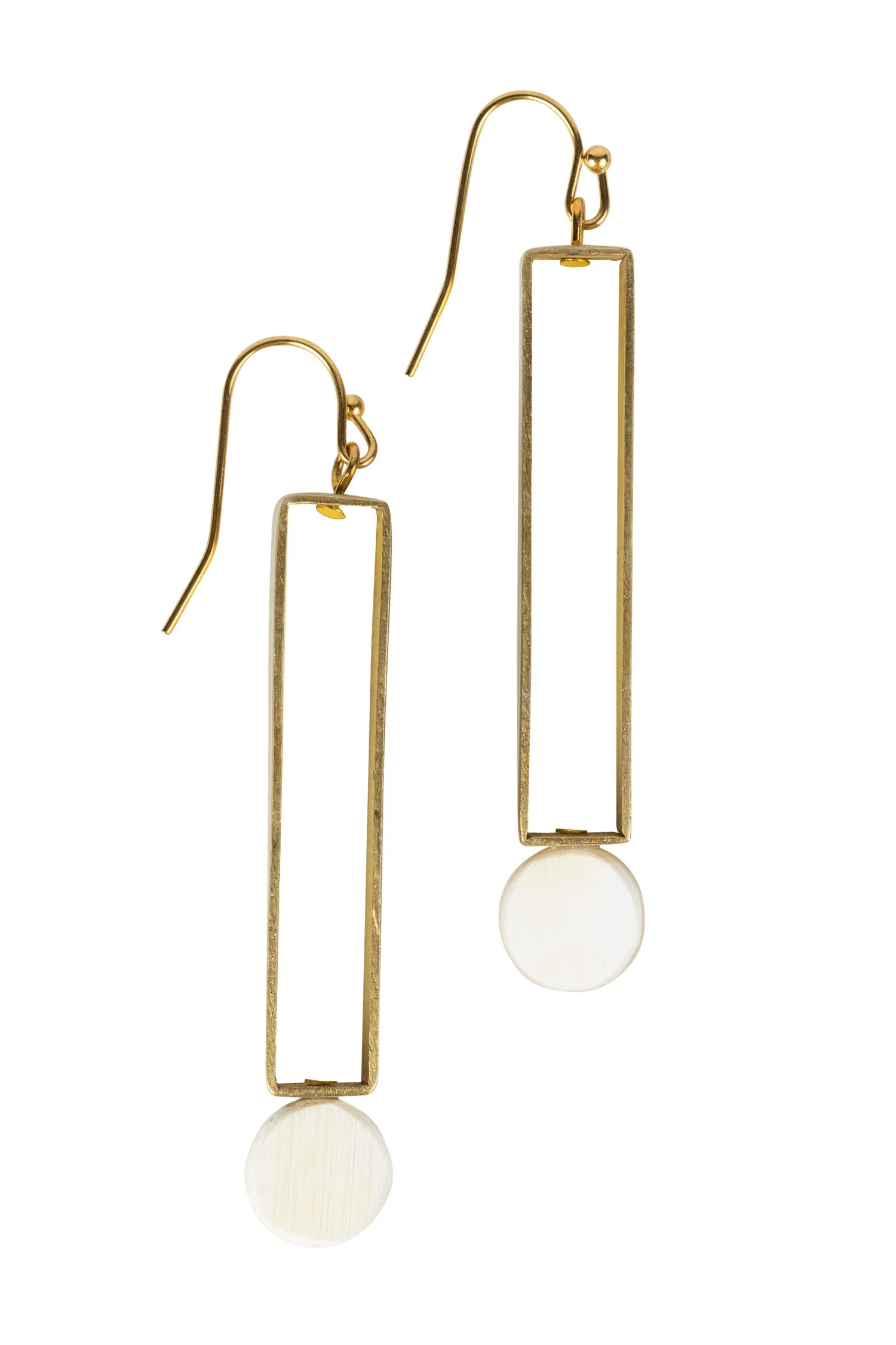 Brass Exclamation Point Earrings - Image 3