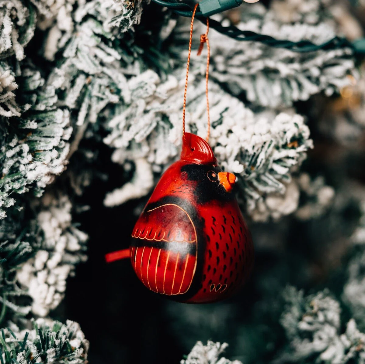 Cardinal Gourd Ornament - Image 5