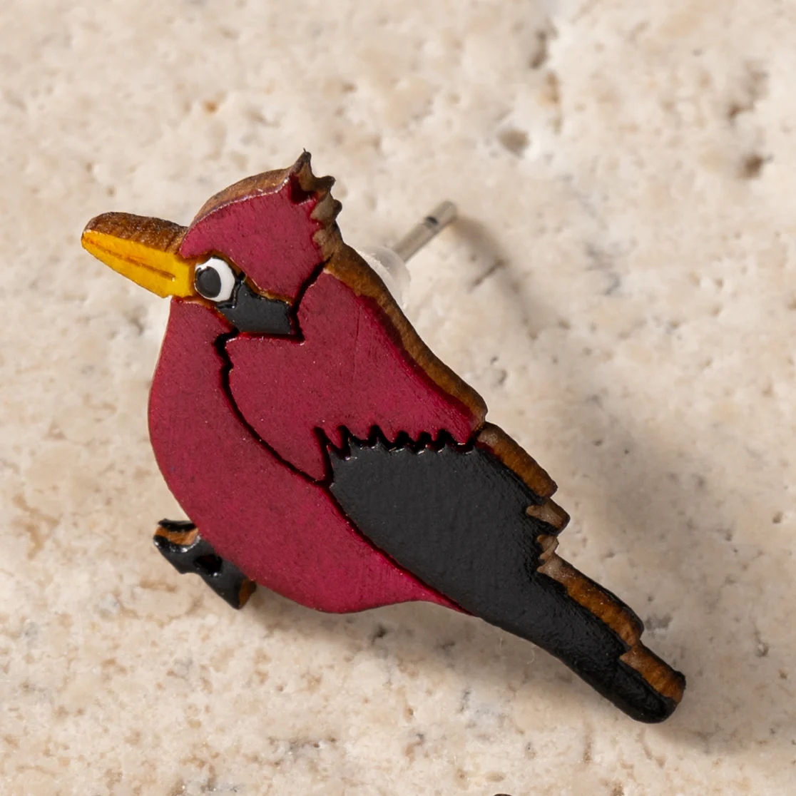 Carmesi Cardinal Gourd Earrings - Image 2