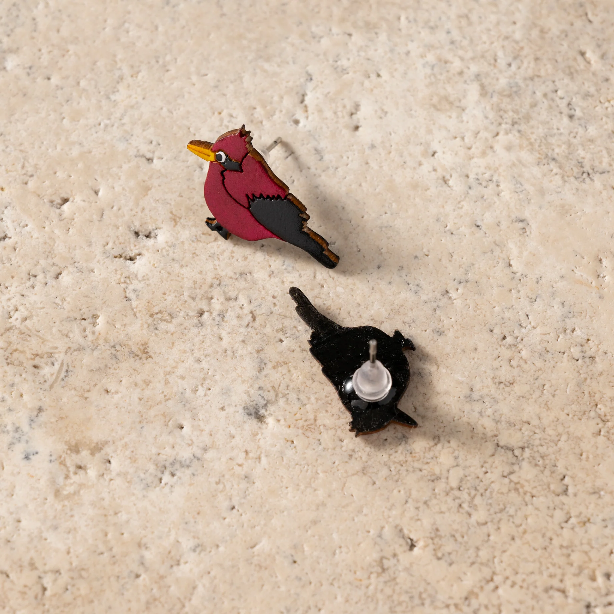Carmesi Cardinal Gourd Earrings - Image 3