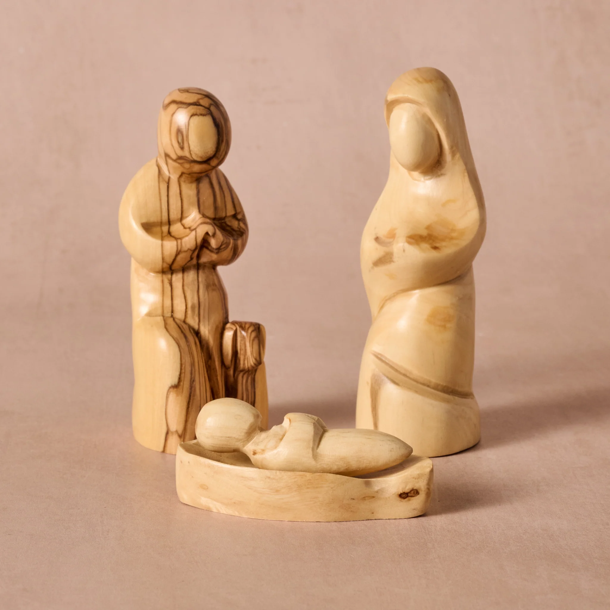 Carved Olive Wood Nativity - Image 4