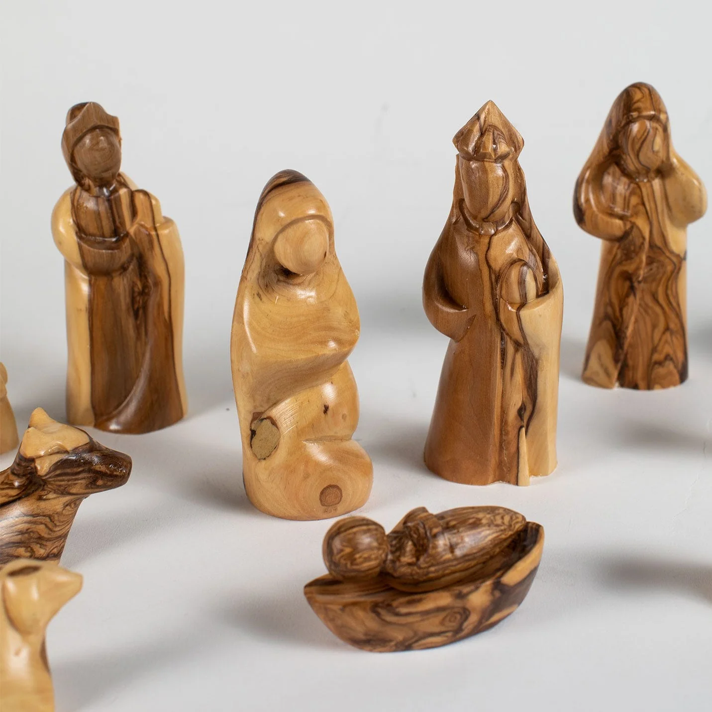 Carved Olive Wood Nativity - Image 5