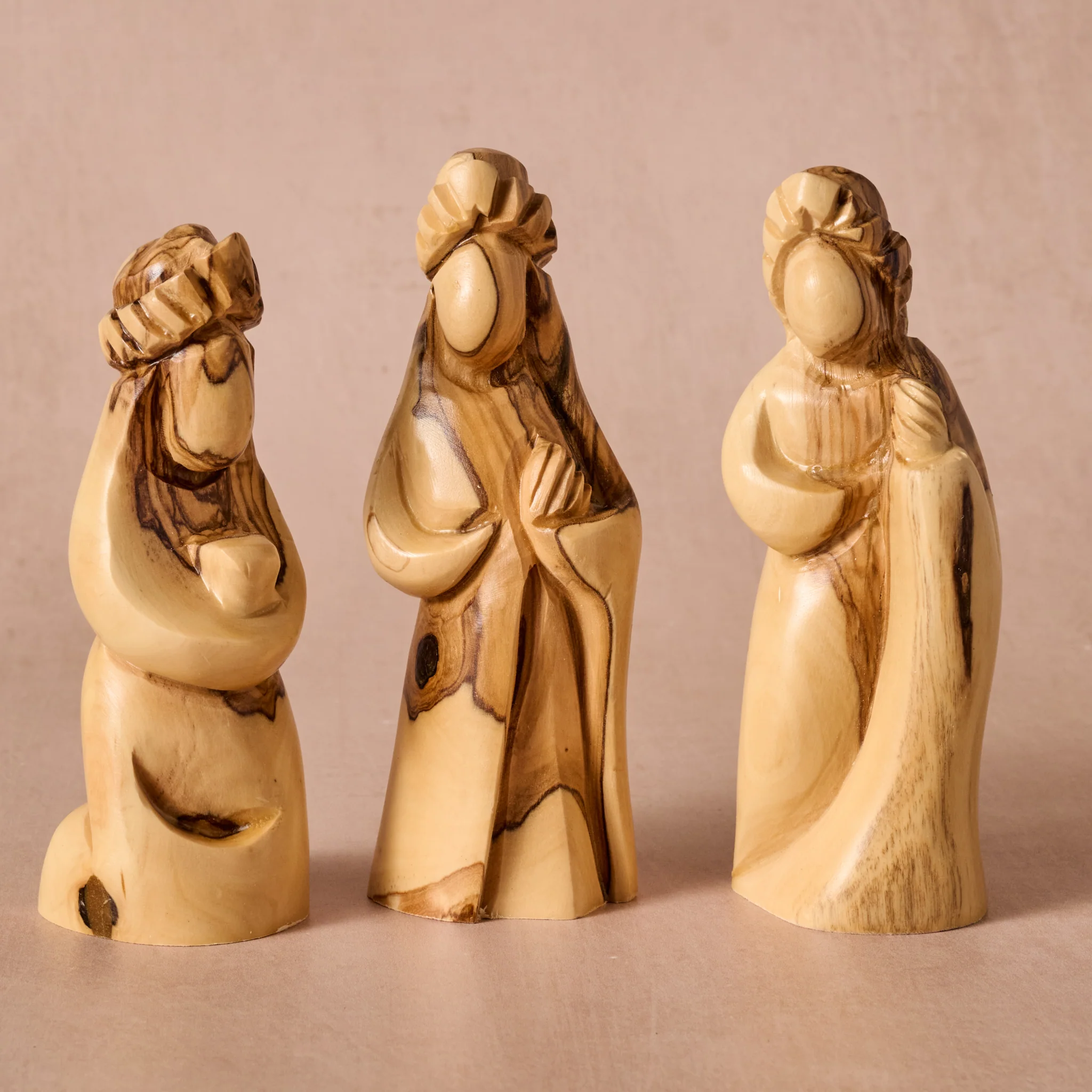 Carved Olive Wood Nativity - Image 6