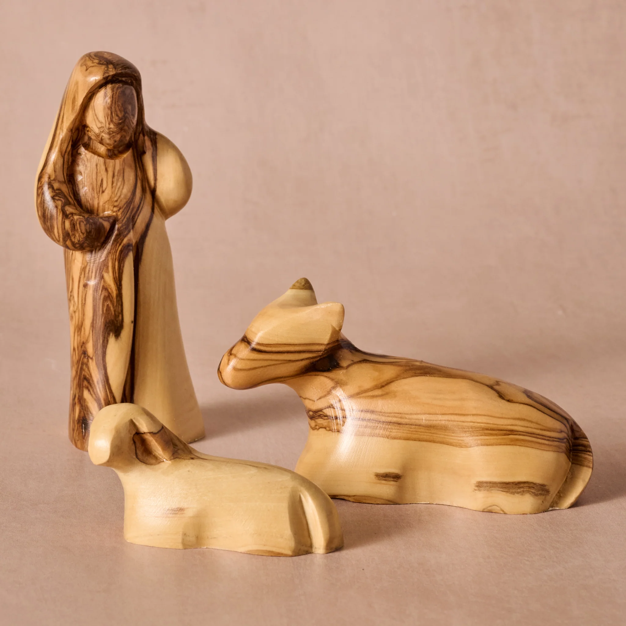 Carved Olive Wood Nativity - Image 7
