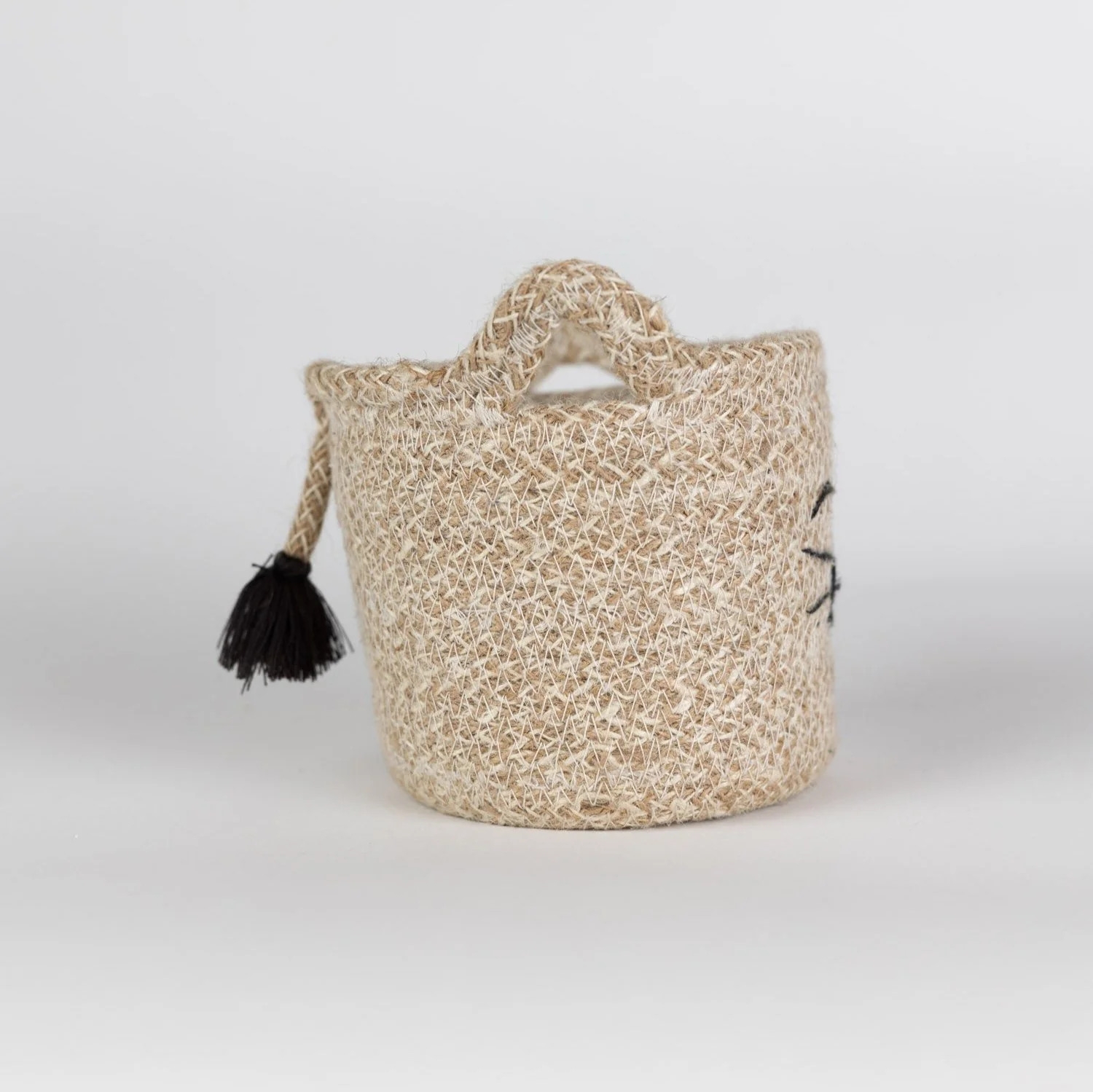 Cat Face Jute Basket - Image 6