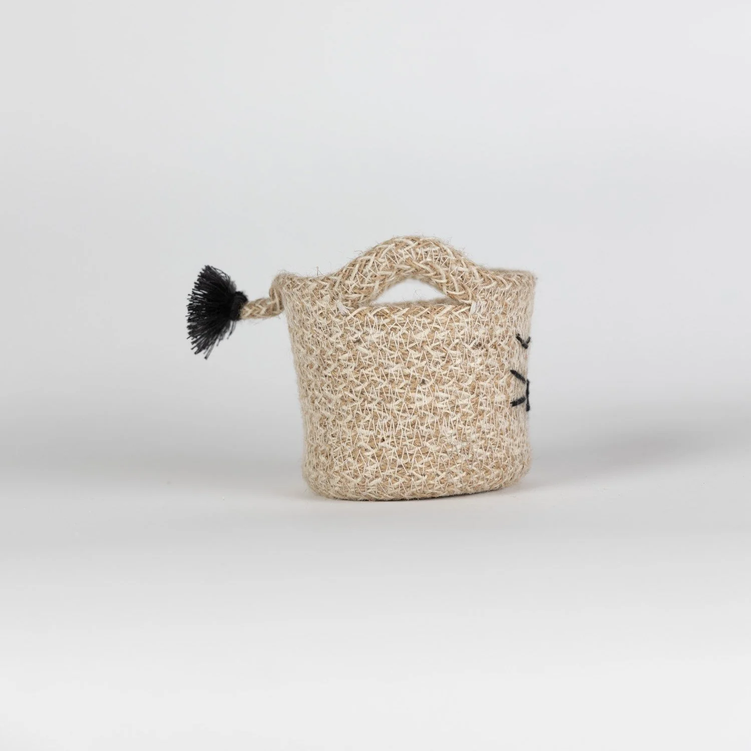 Cat Face Jute Basket - Image 7