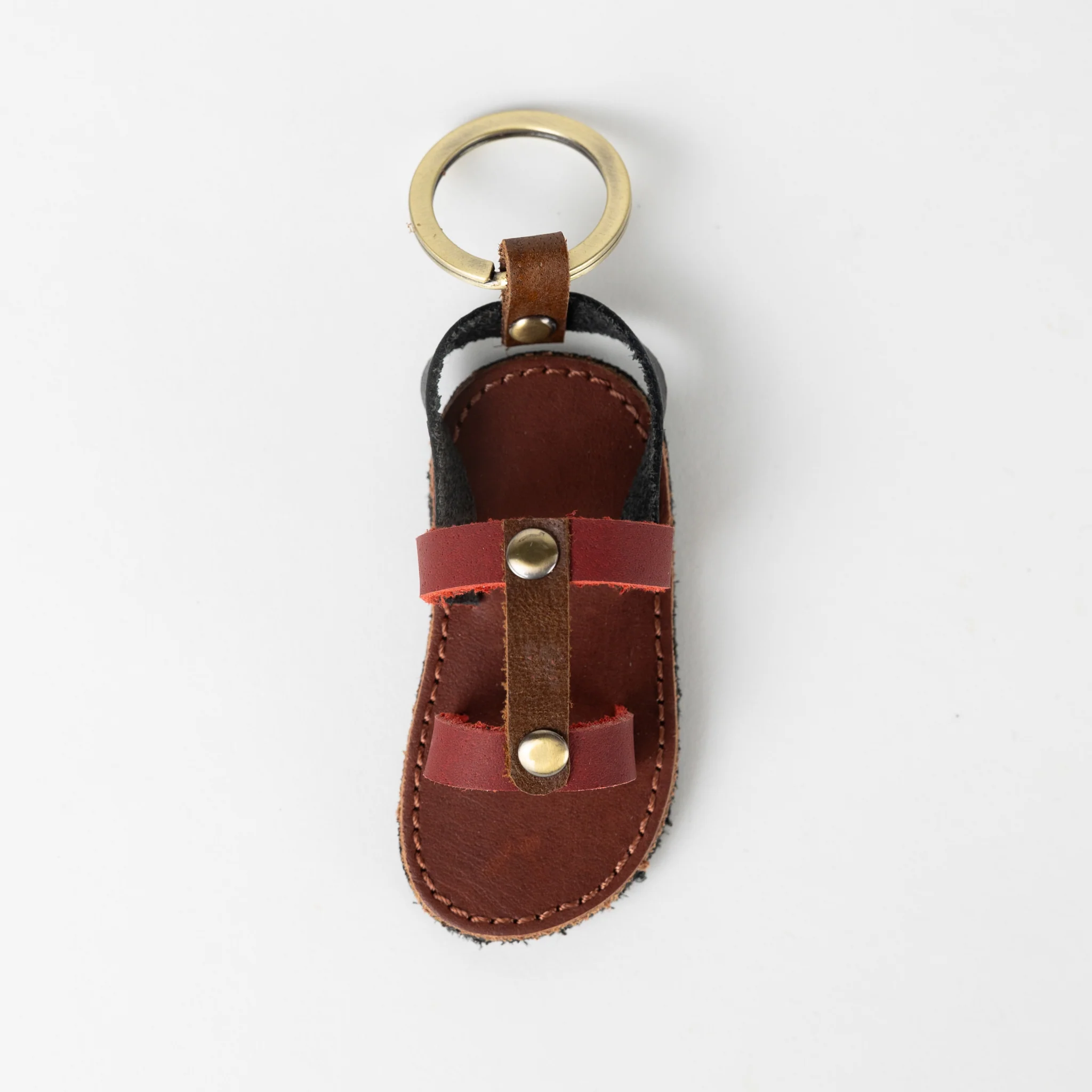 Chappal Mini Sandal Leather Keychain - Image 3