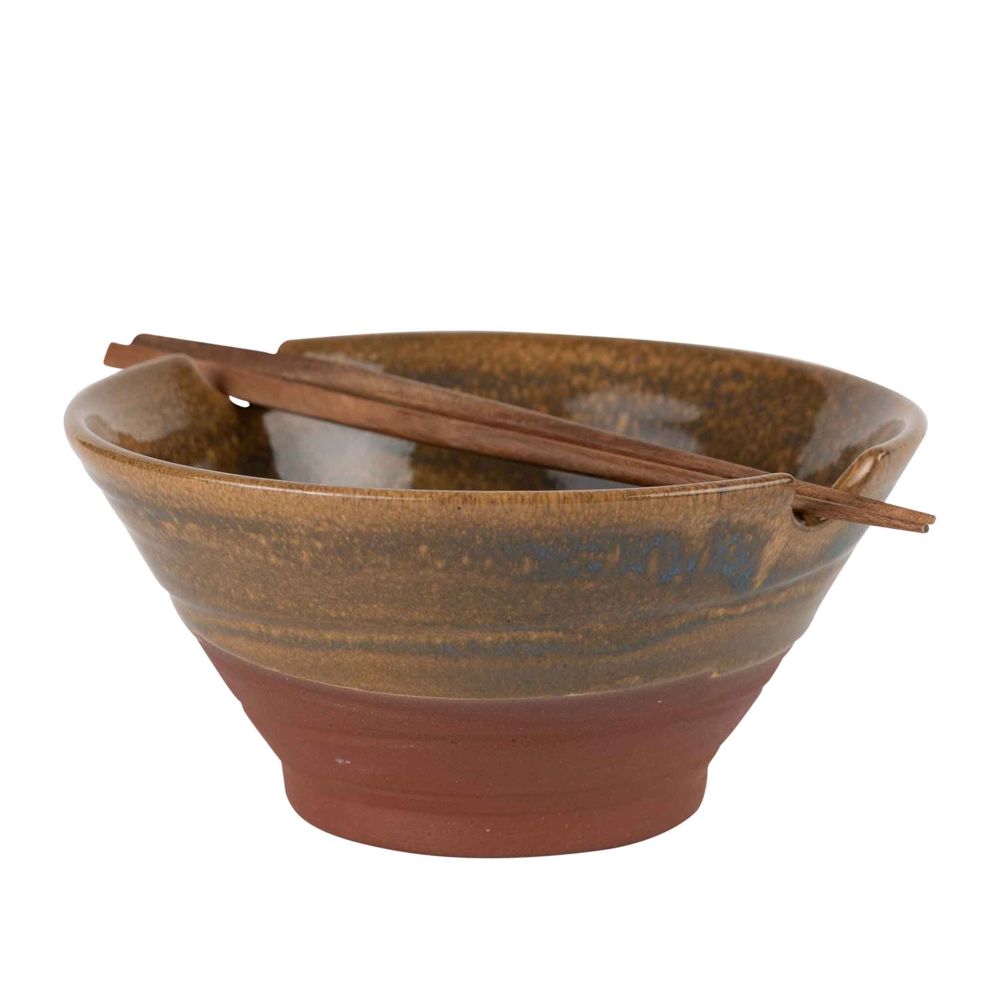 Chopsticks & Terracotta Bowl Set - Image 4