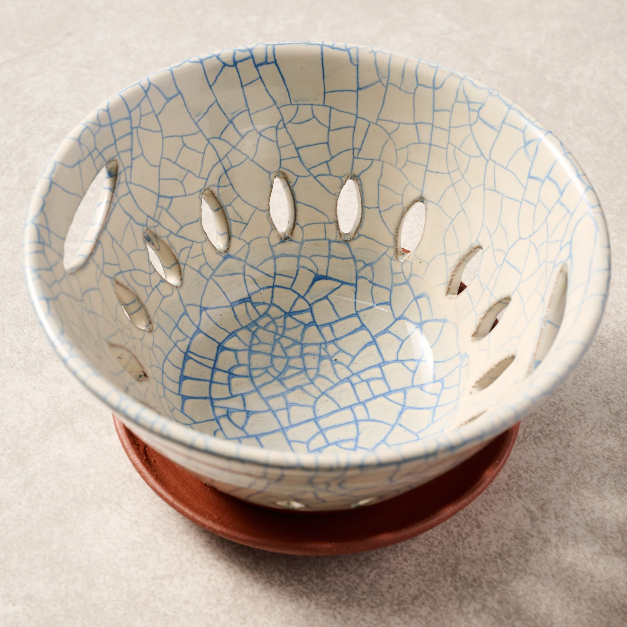 Ciya Blue Crackle Berry Bowl - Image 4