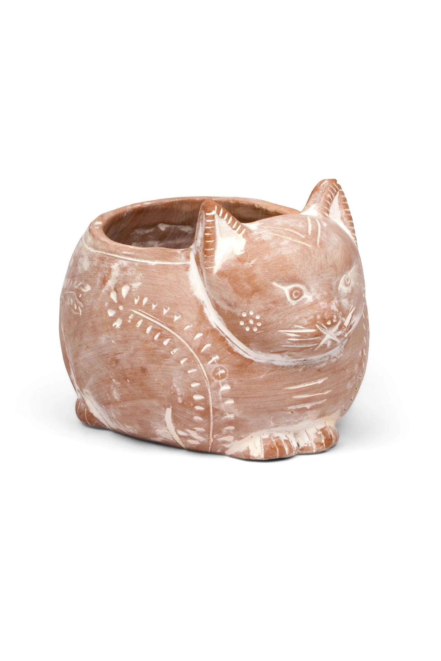 Crouching Cat Planter