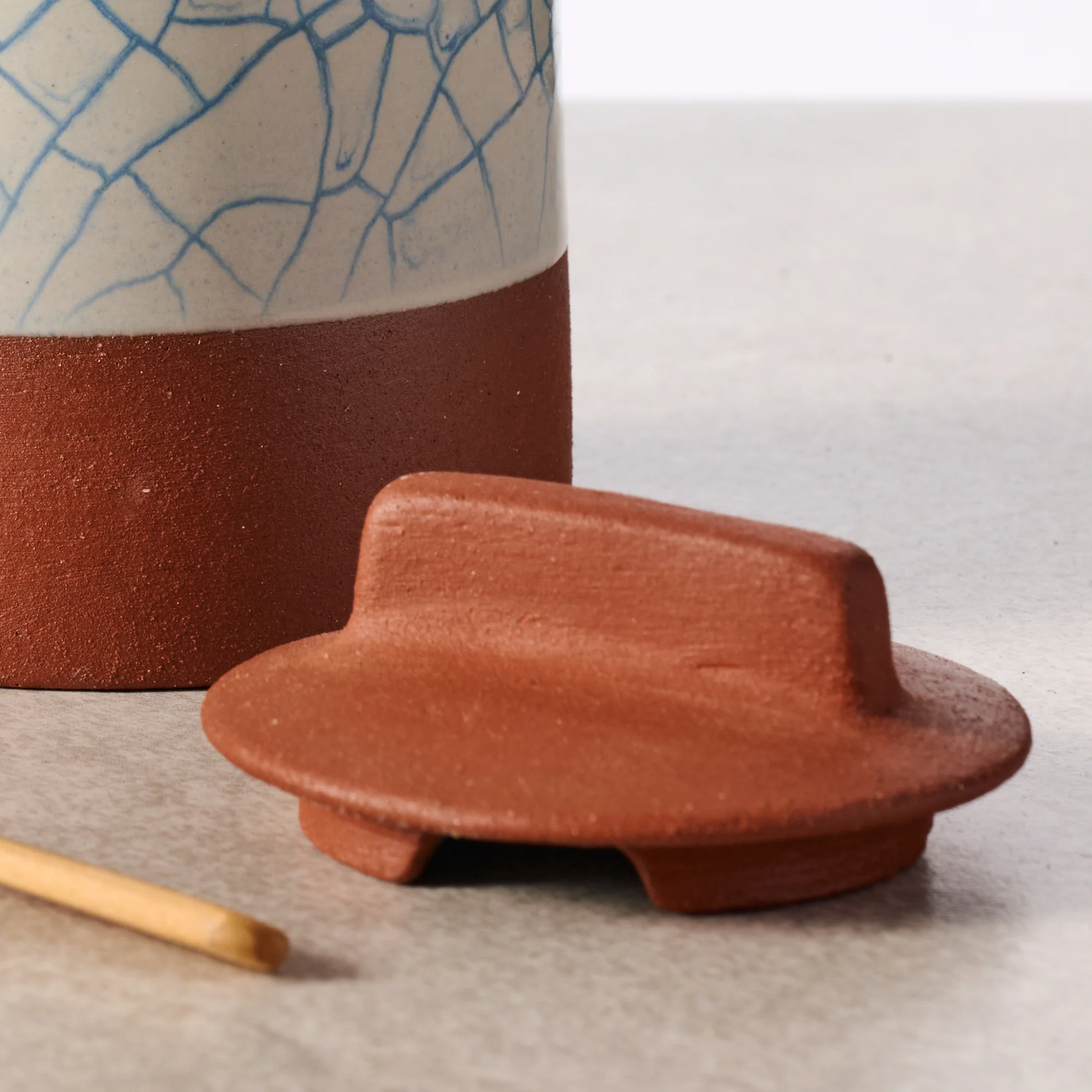 Ciya Blue Crackle Honey Pot - Image 4
