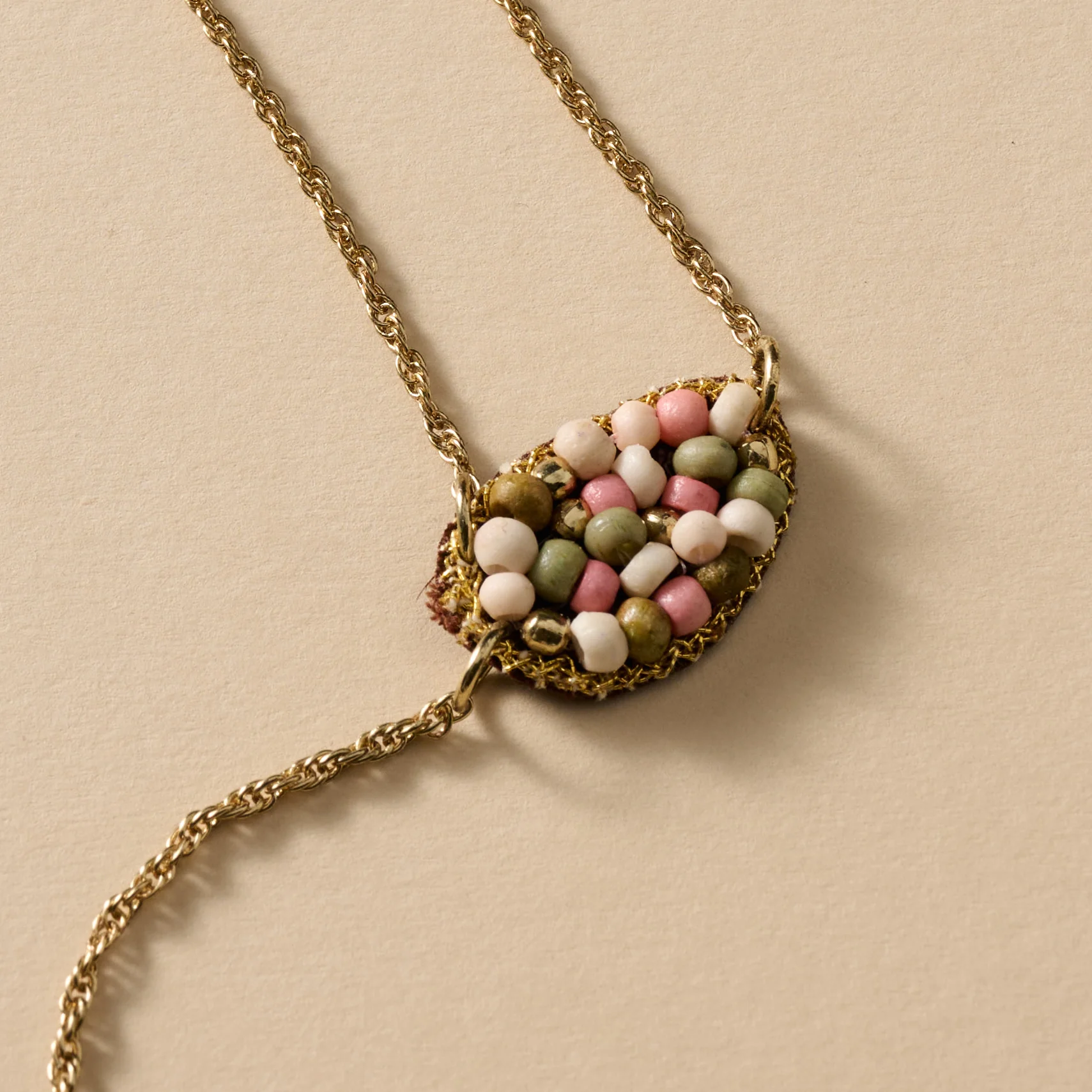 Duniya Embroidered Bead Necklace - Image 4