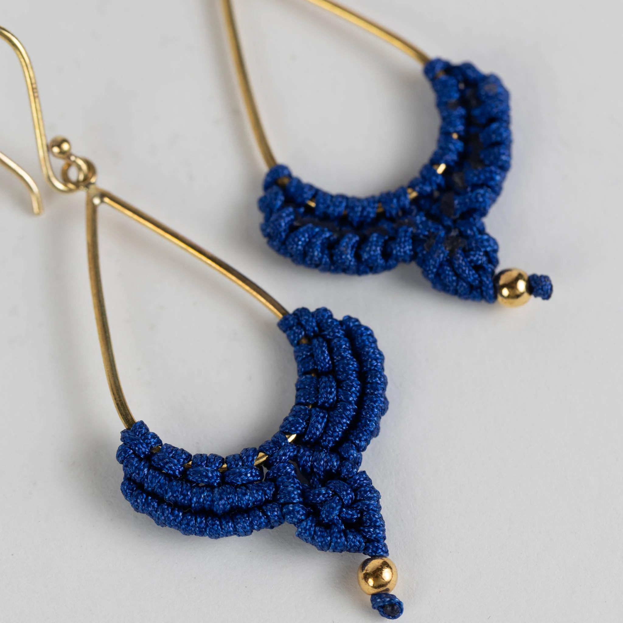 Macrame Rain Drop Earrings - Image 2