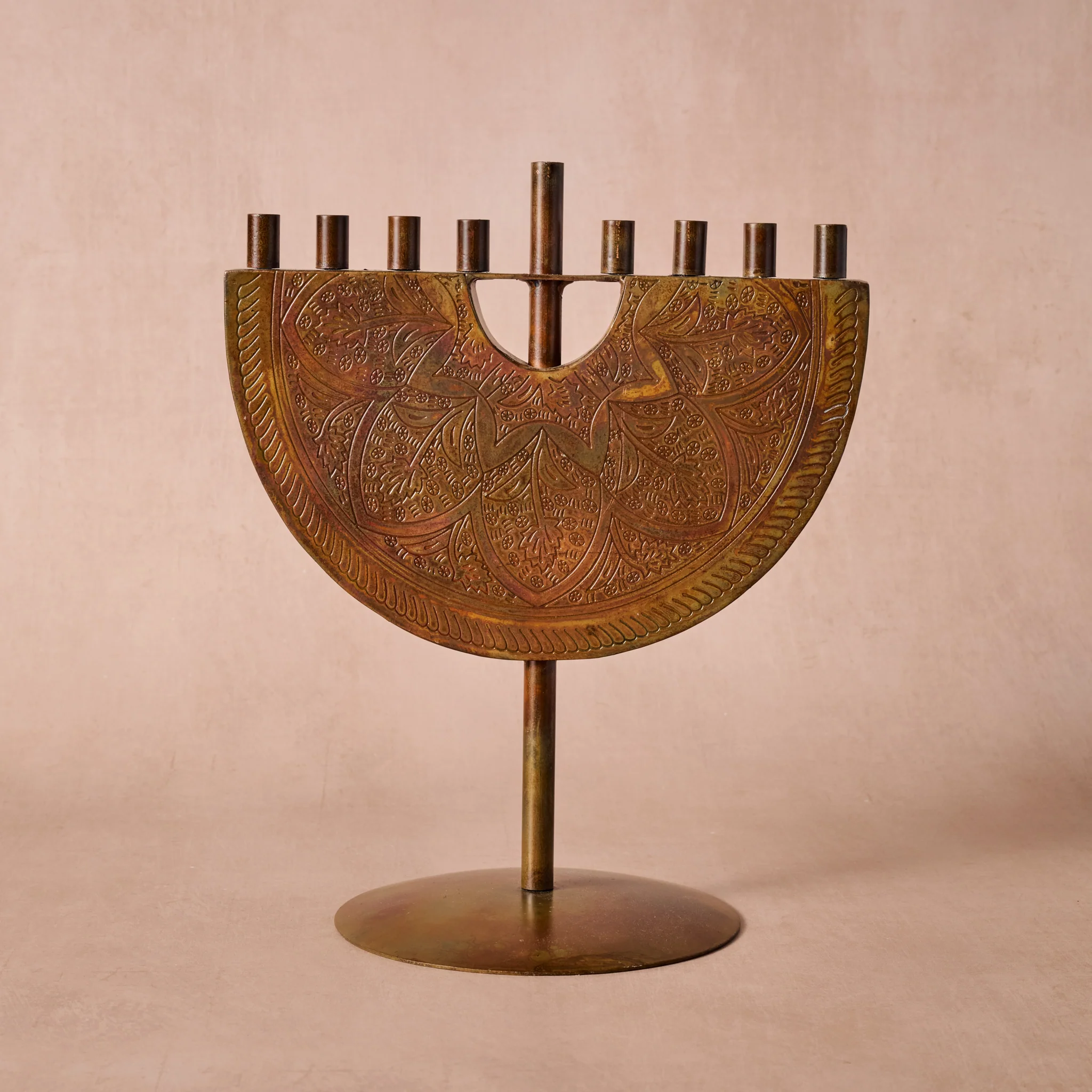 Engraved Iron Menorah - Image 3