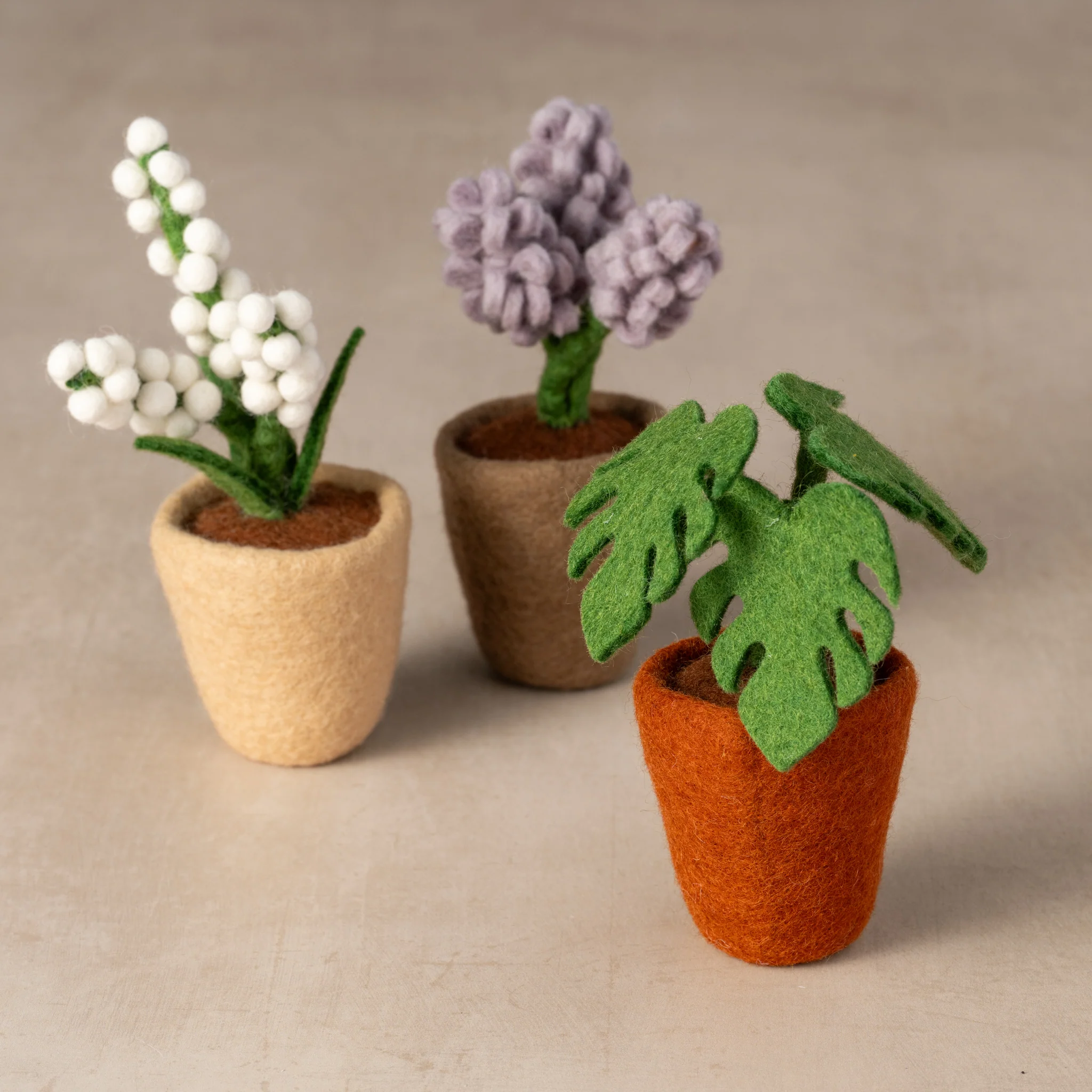 Felted Flower Pot - Hyacinth - Image 4