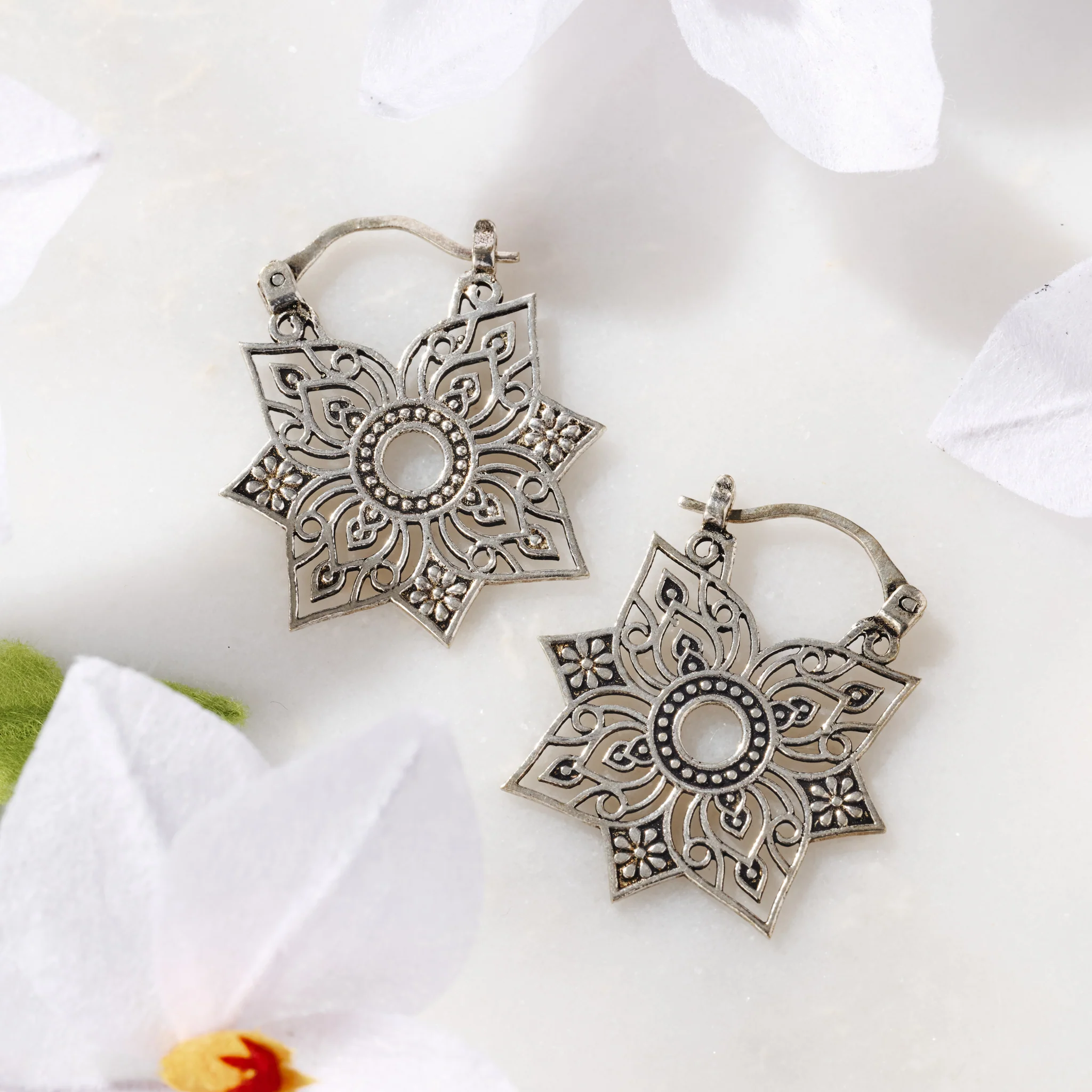 Floral Jali Earrings