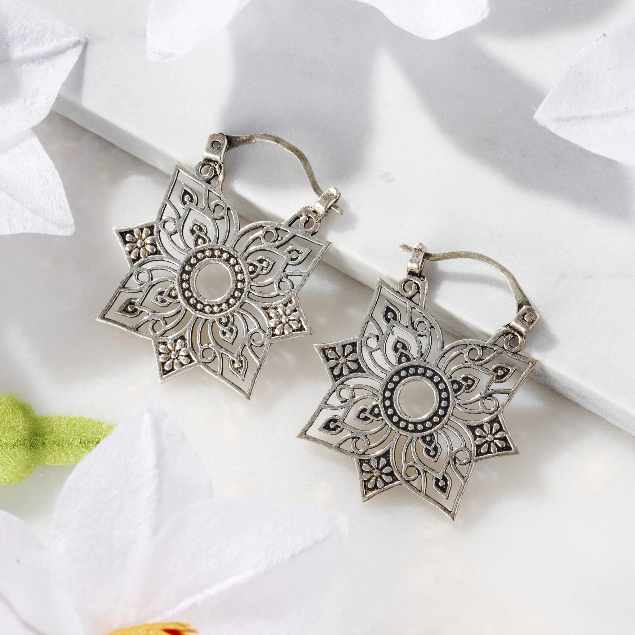 Floral Jali Earrings - Image 3