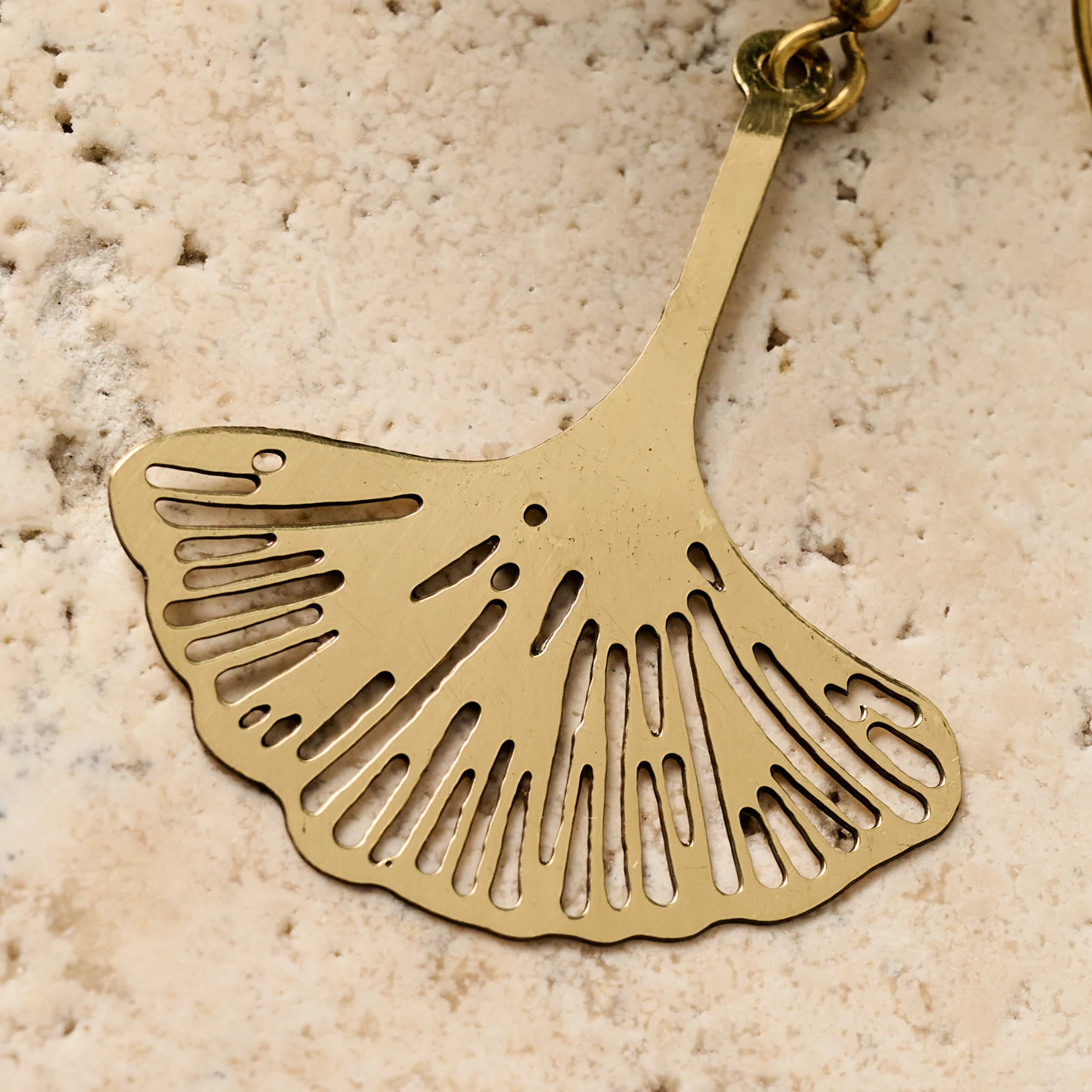 Ginkgo Leaf Dangle Earrings - Image 2