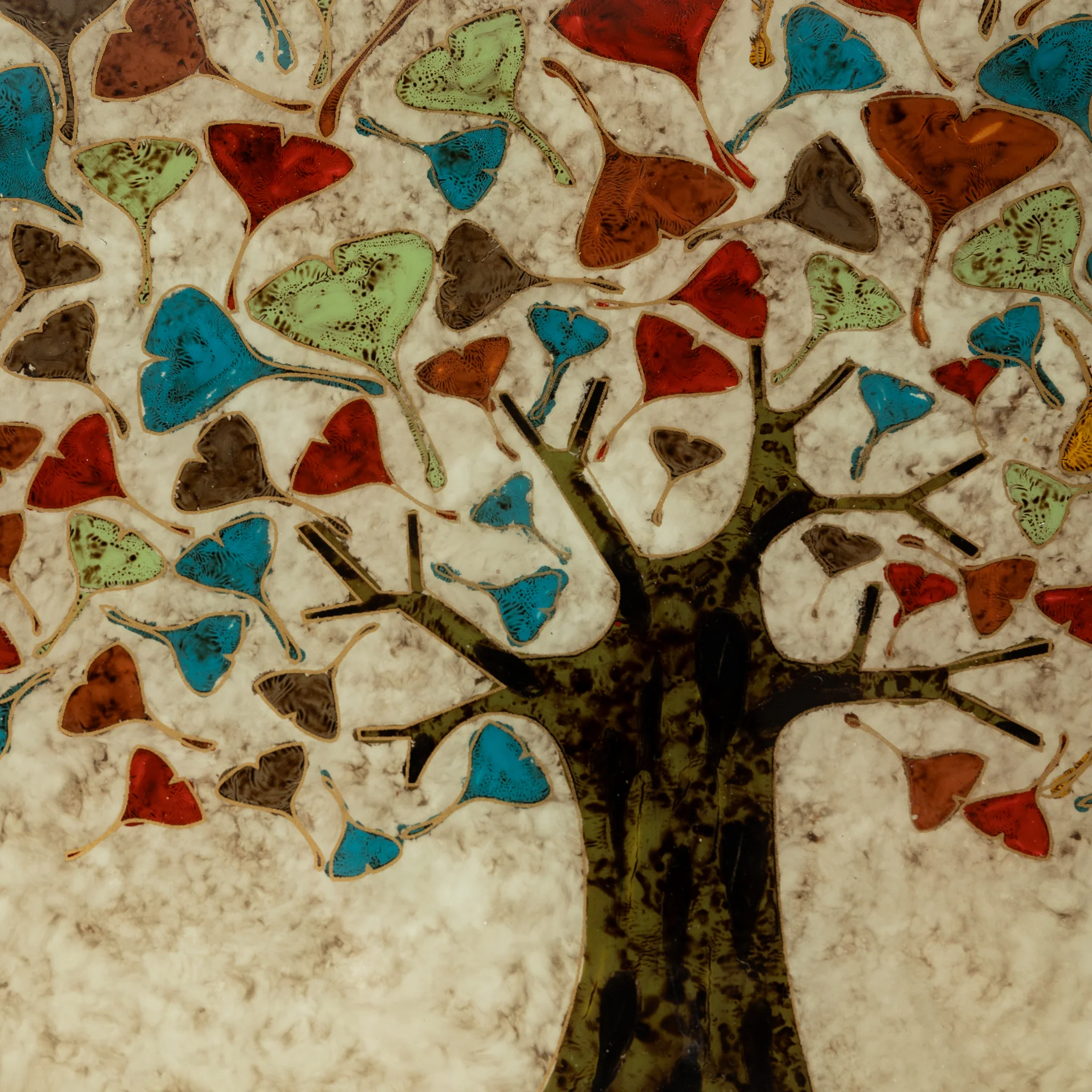 Ginkgo Tree Reverse Painted Tray - Image 4