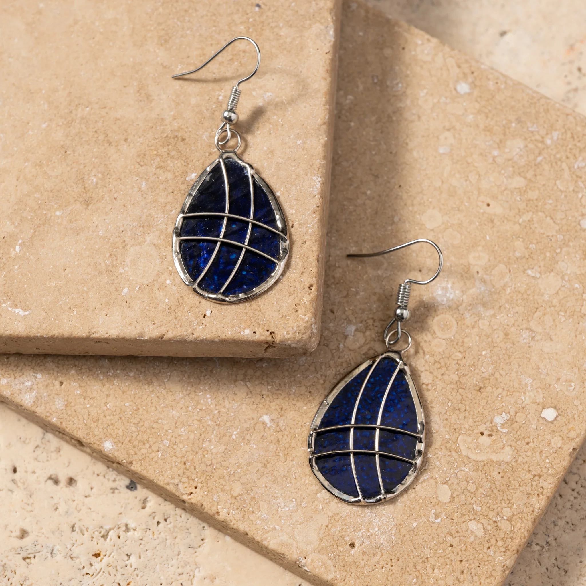 Habi Capiz Teardrop Earrings - Image 4