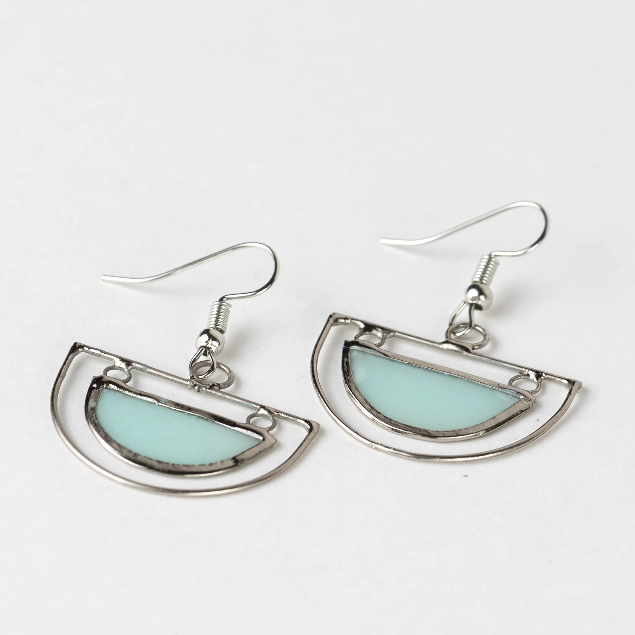 Half Moon Capiz Earrings - Image 4