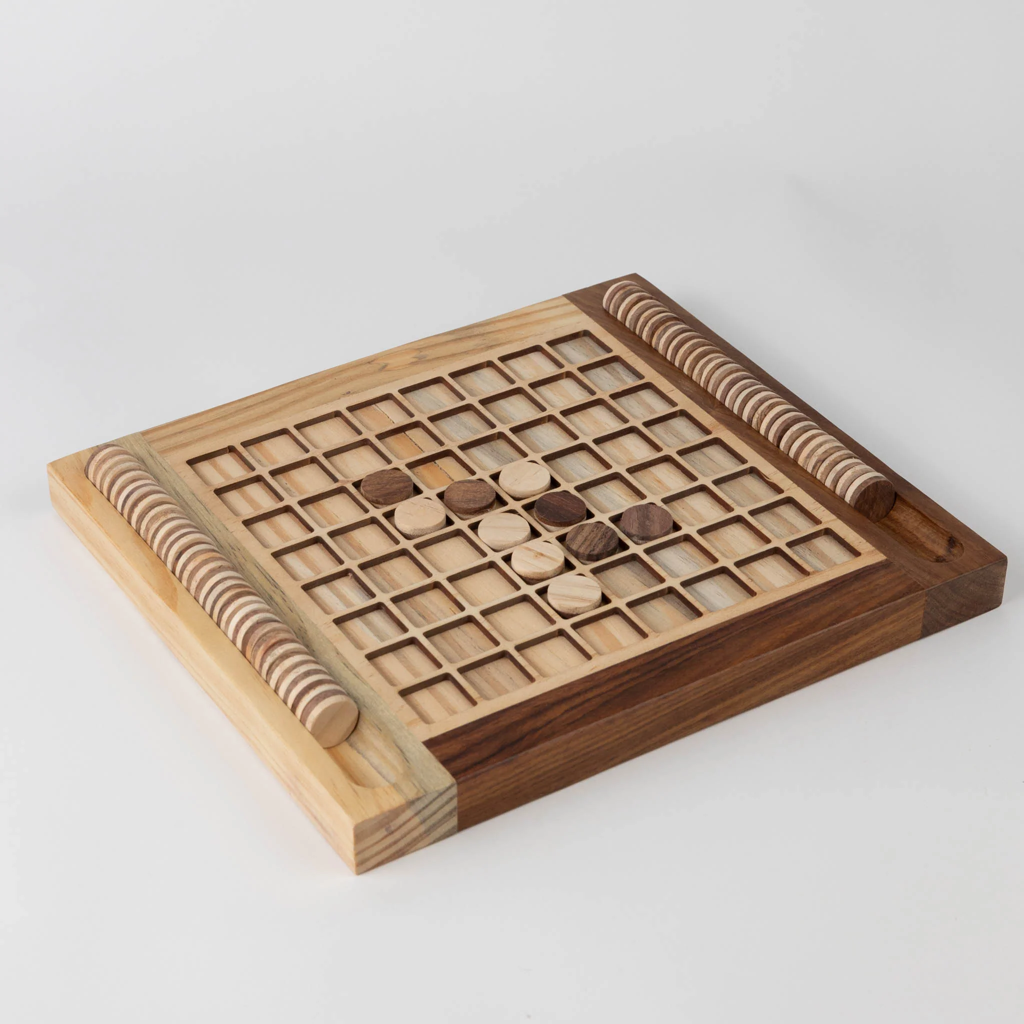 Handcarved Wood Reversi Game - Image 2