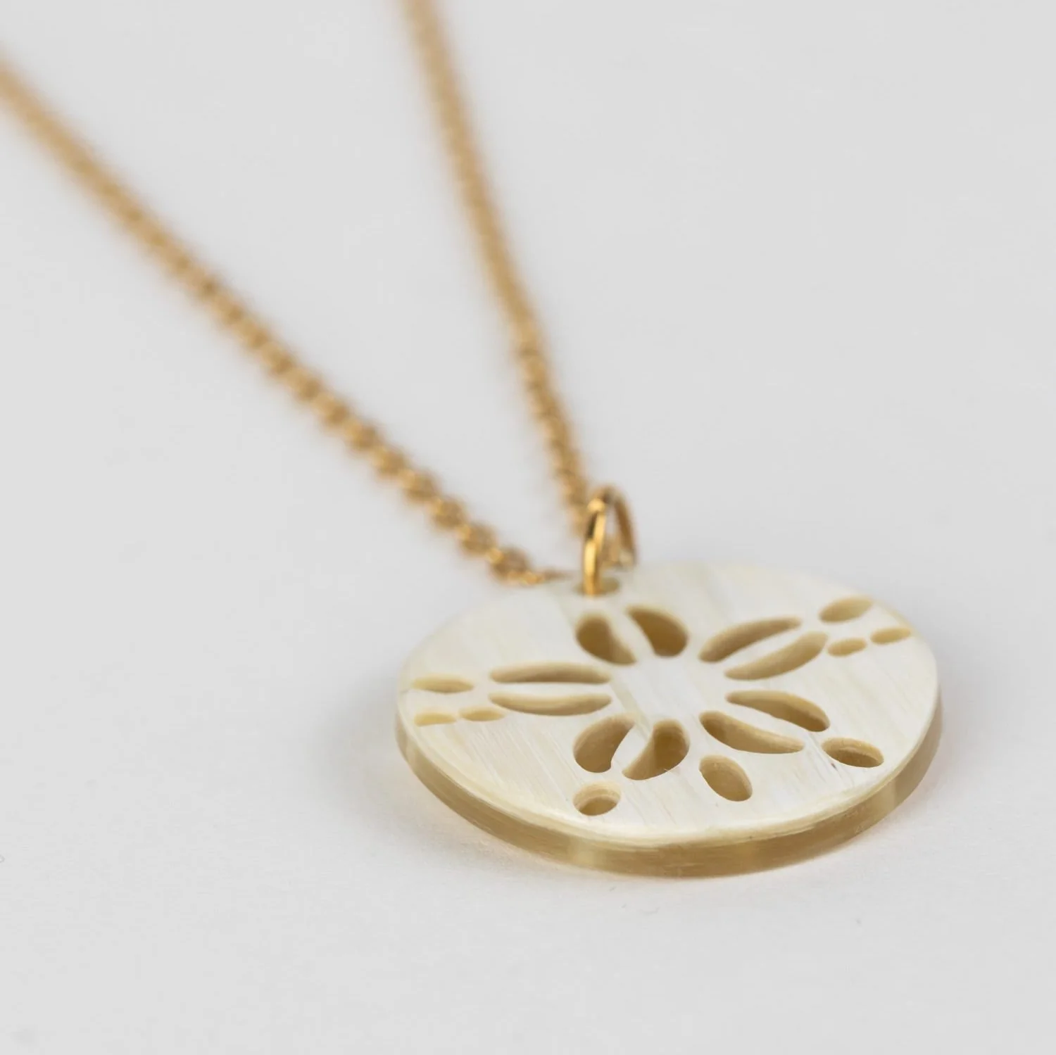 Horn Sand Dollar Pendant Necklace - Image 2