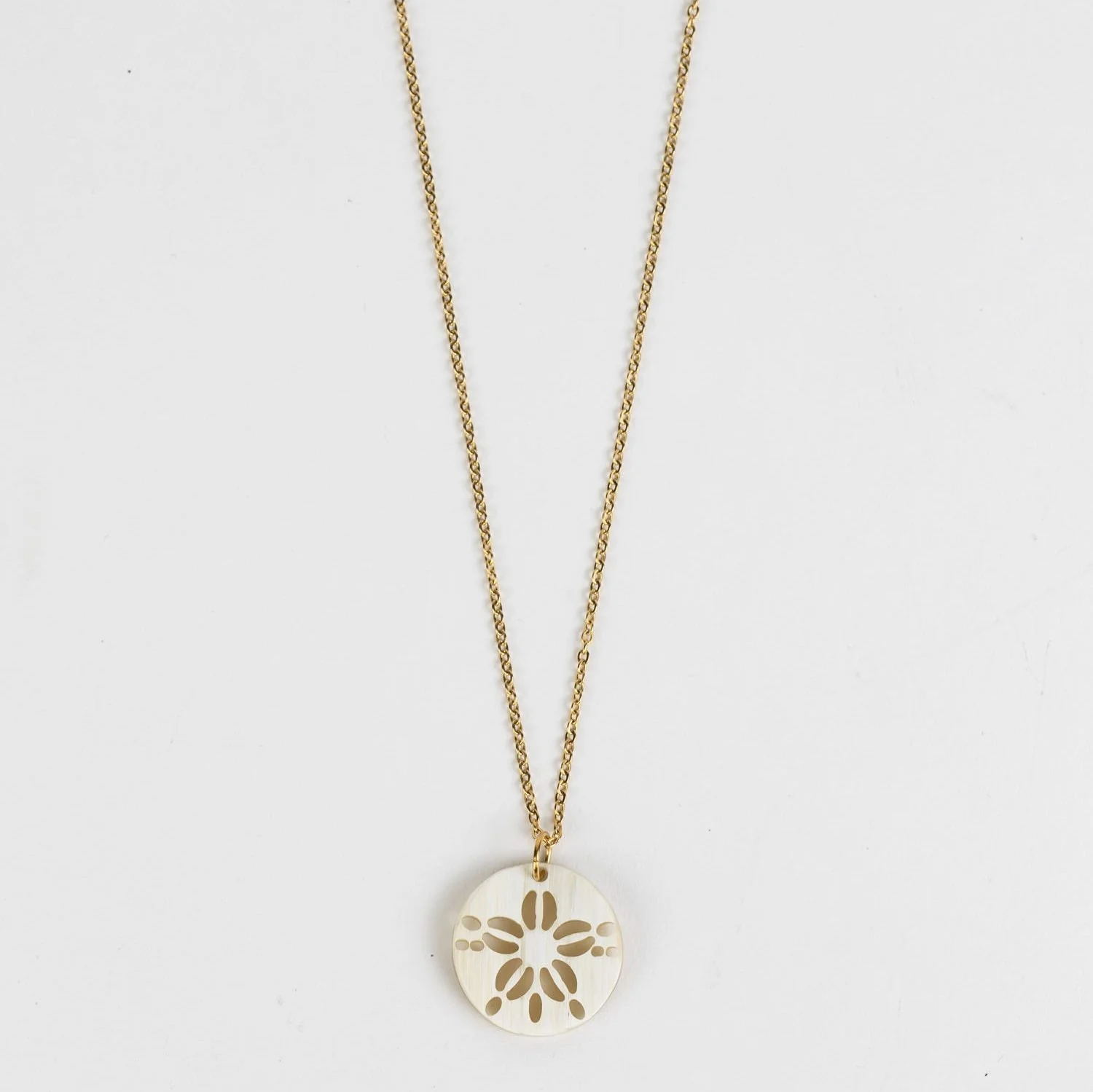 Horn Sand Dollar Pendant Necklace - Image 3