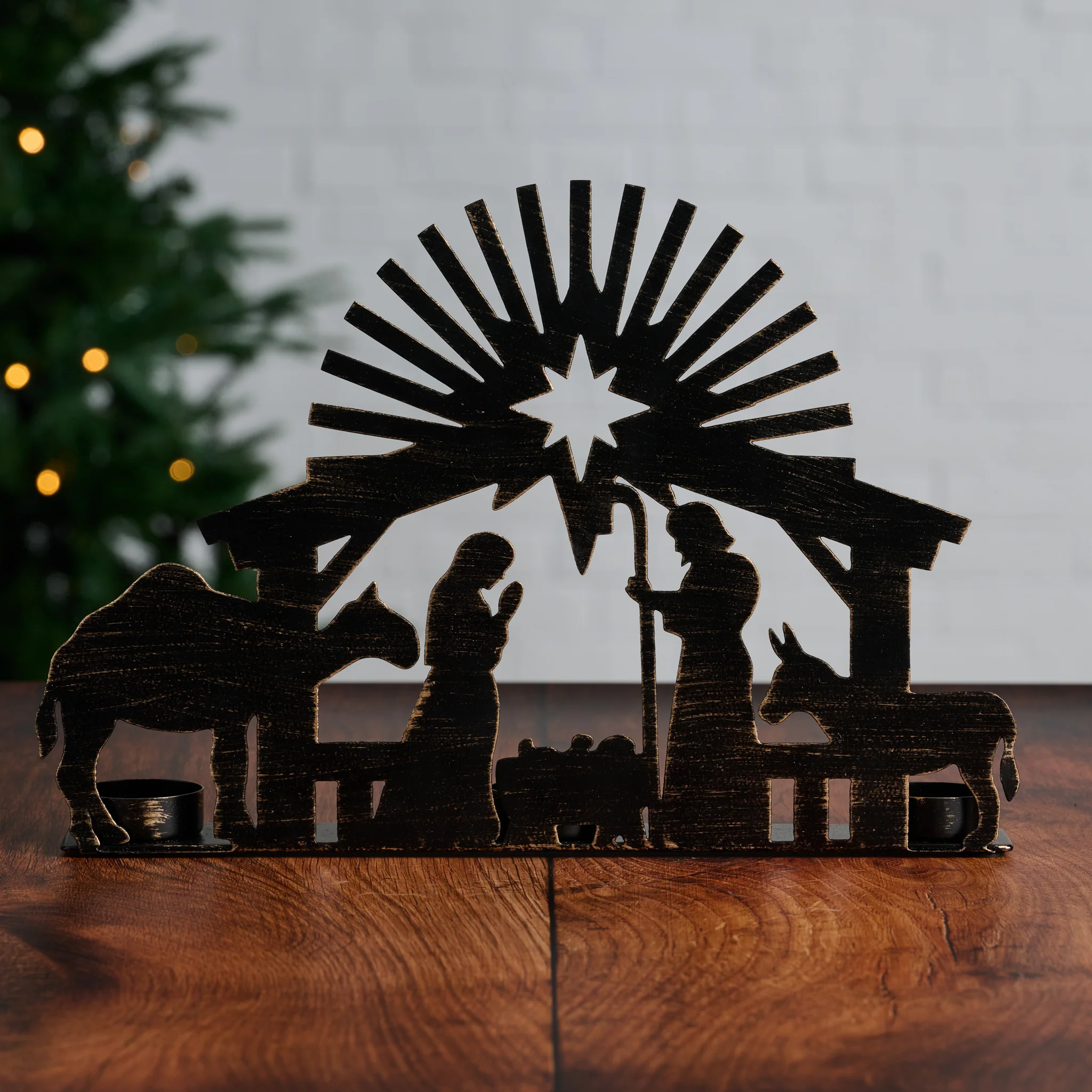 Iron Nativity Candleholder - Image 3