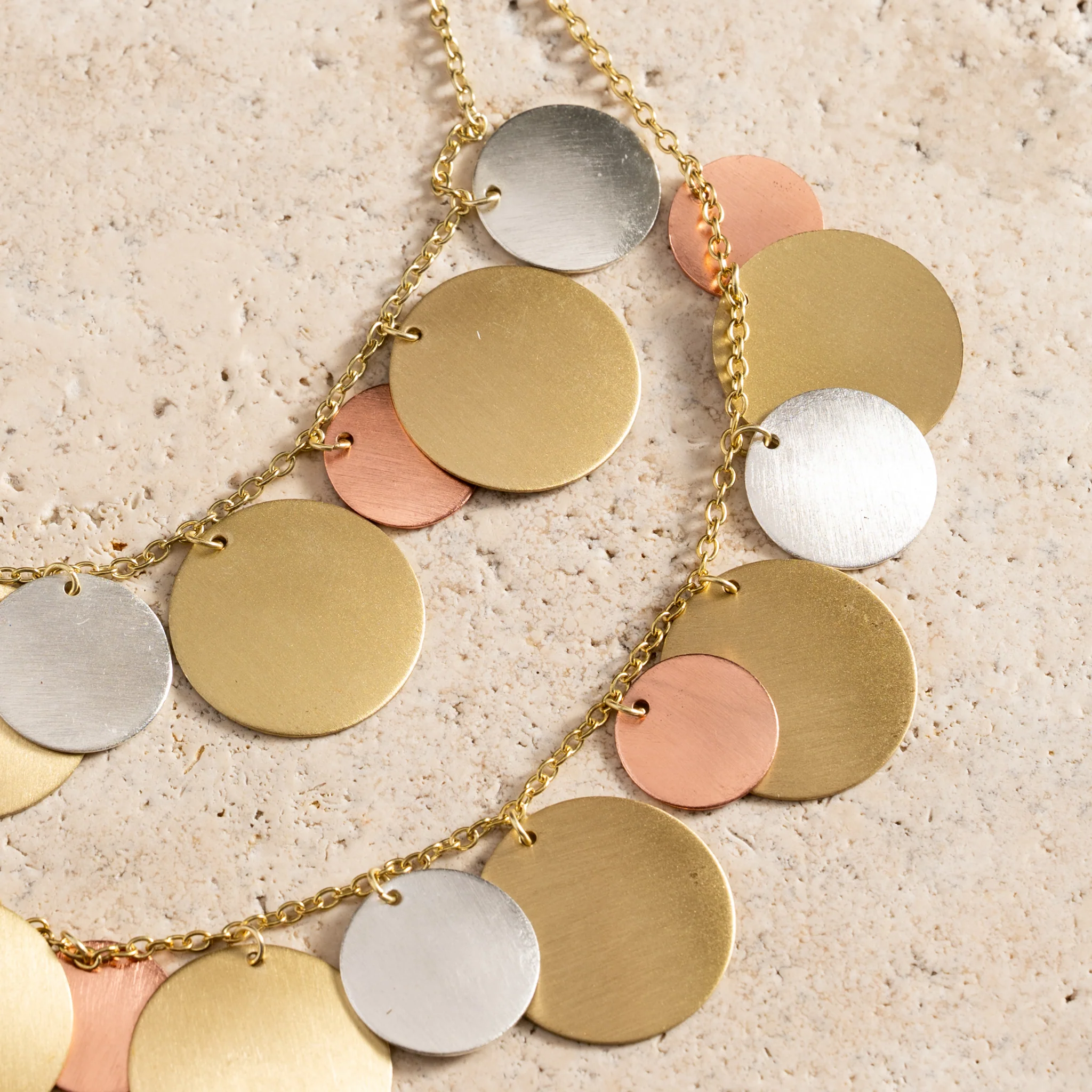 Jharana Layered Disc Necklace - Image 3