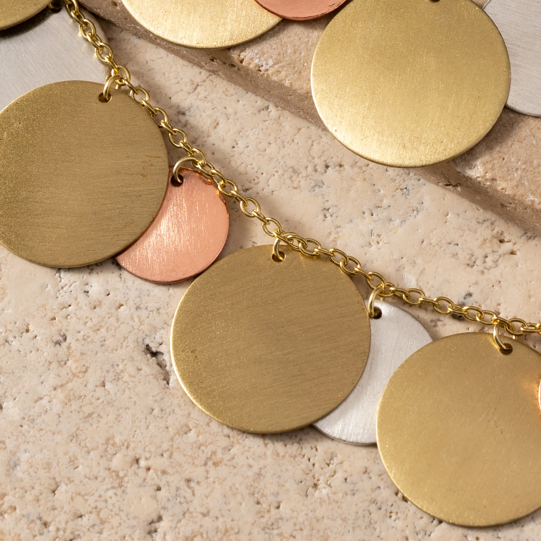 Jharana Layered Disc Necklace - Image 4