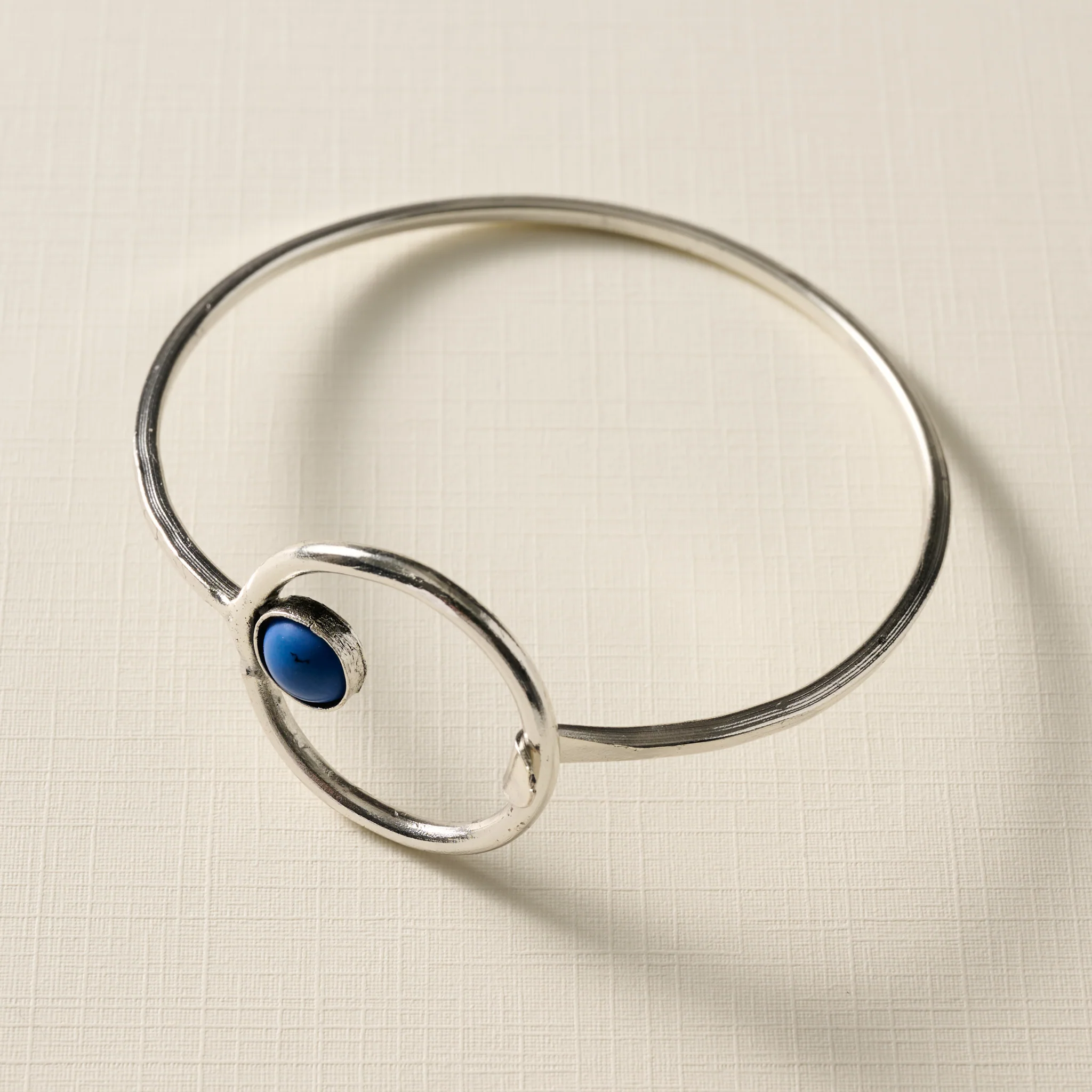 Kaksha Silver Cobalt Bead Bracelet