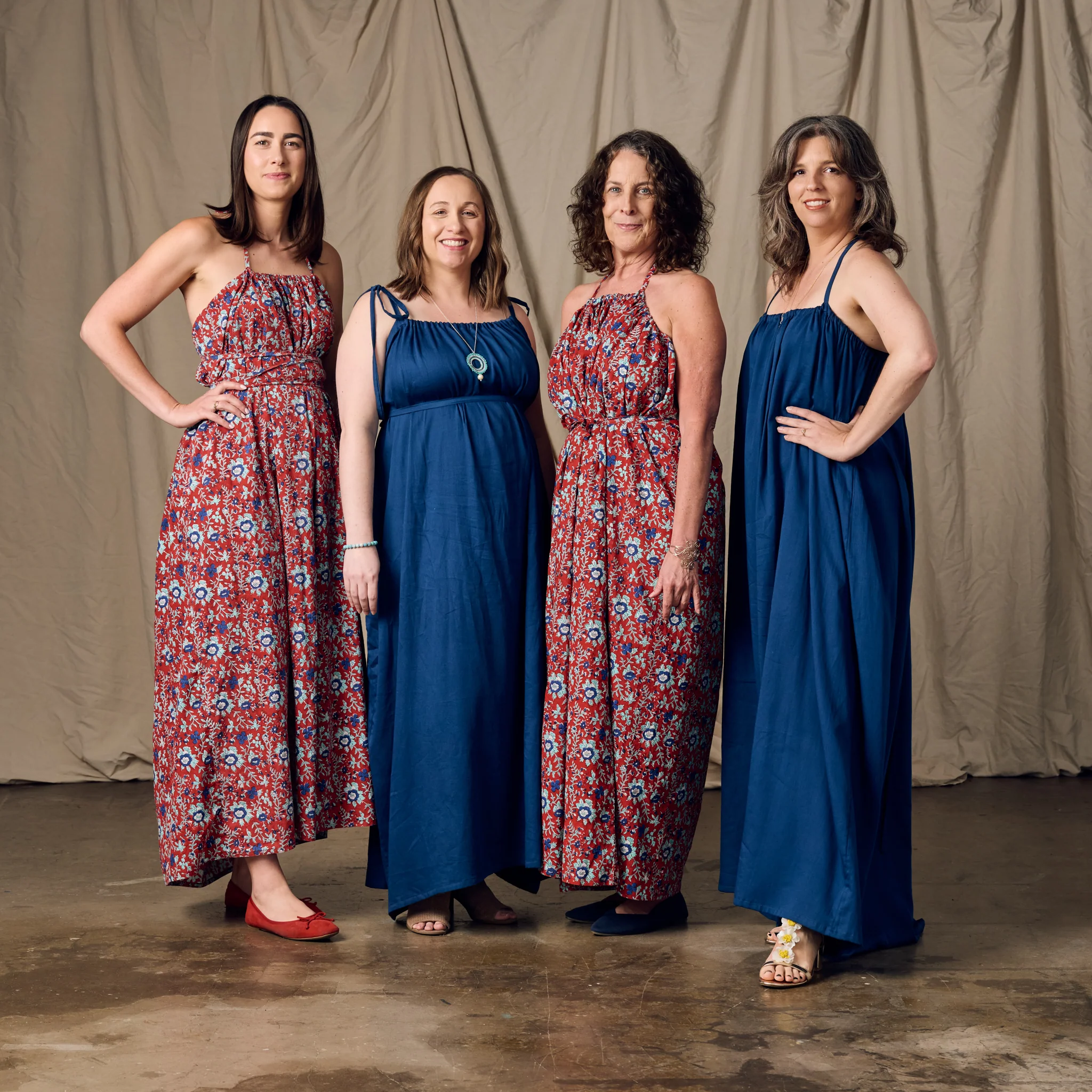 Kanya Blue Cotton Maxi Style Dress - Image 8