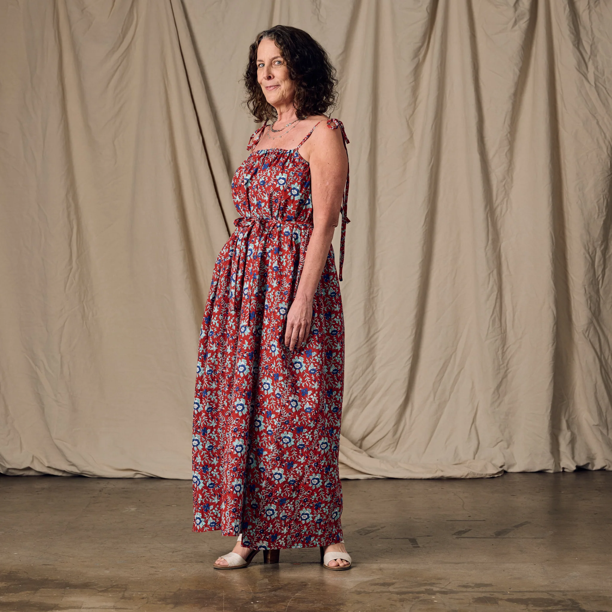 Kanya Floral Cotton Maxi Style Dress - Image 6