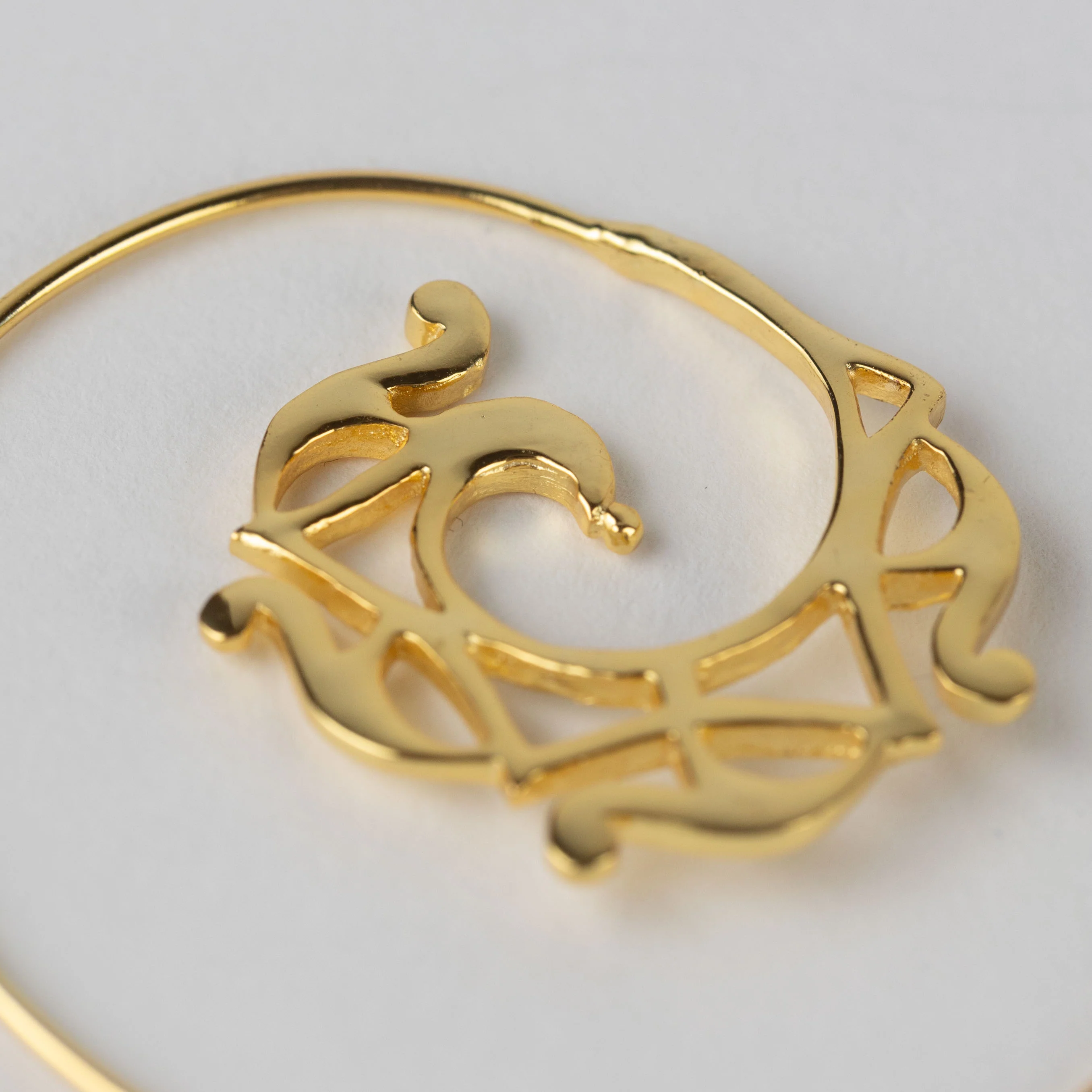 Katani Gold Swirl Hoop Earrings - Image 2