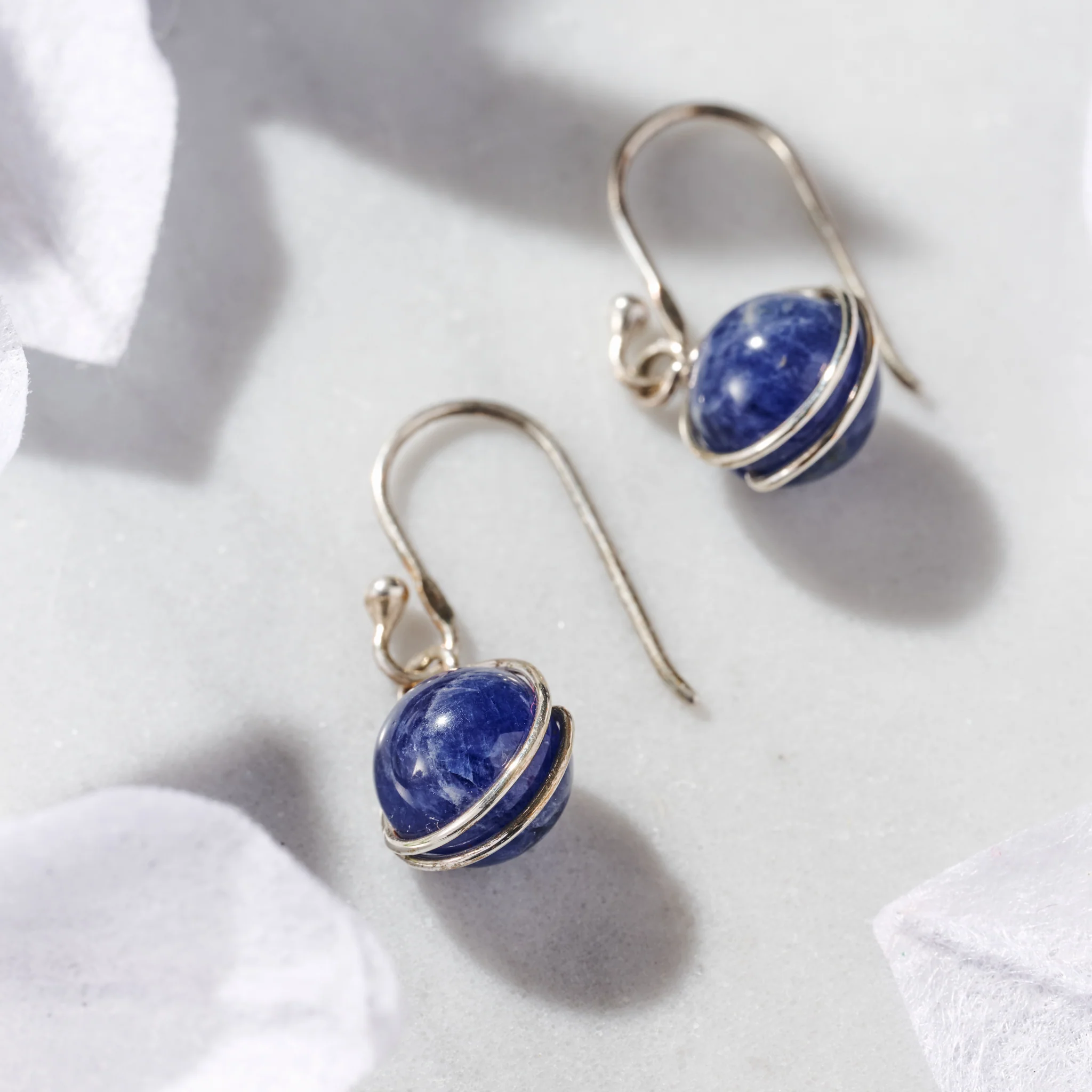 Khasi Kay Sterling Silver Sodalite Earrings - Image 3