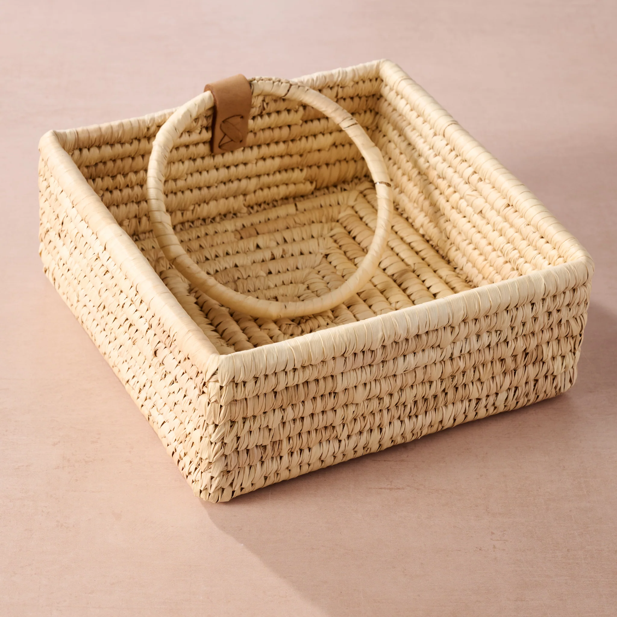 Khejur Woven Palm Leaf Napkin Basket - Image 3