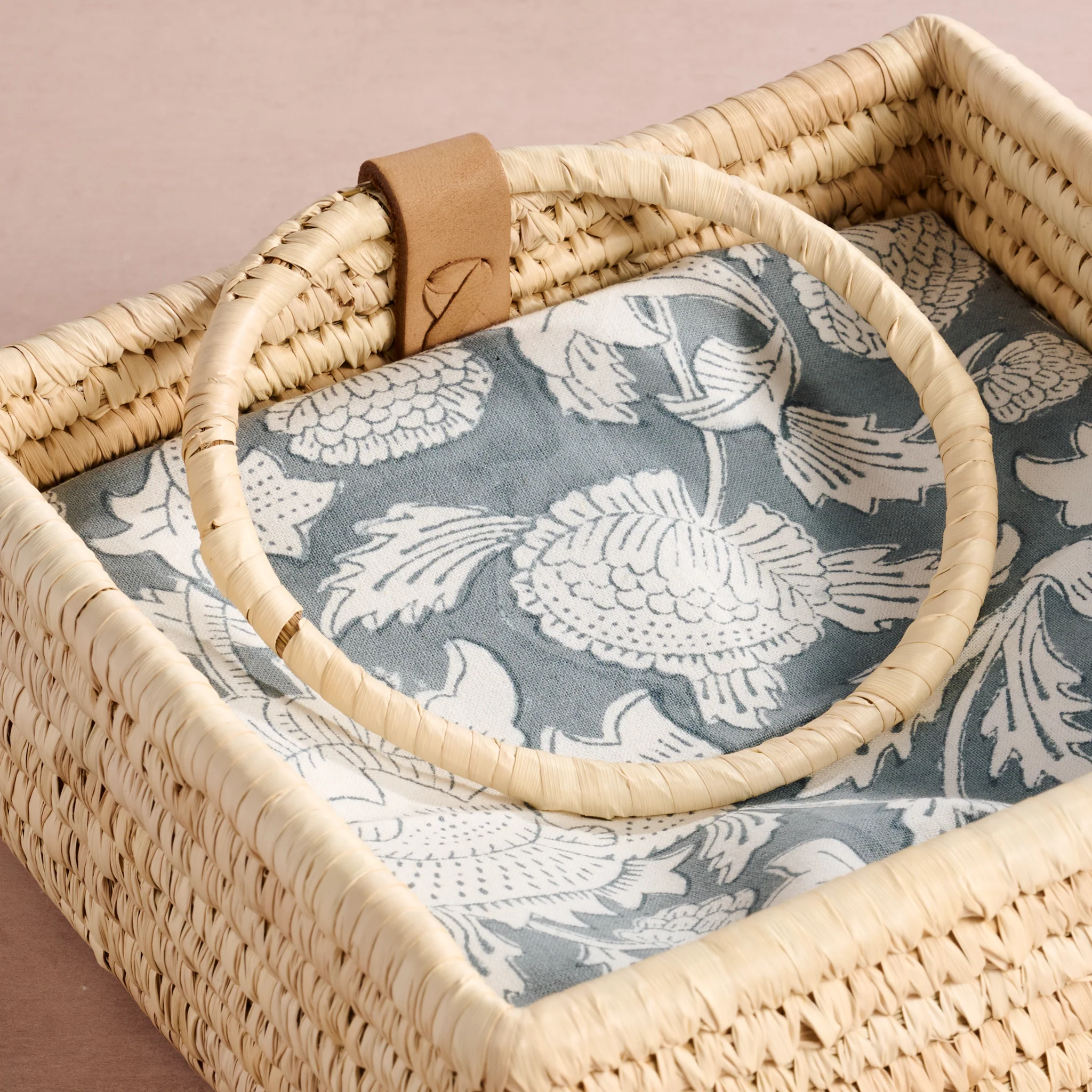 Khejur Woven Palm Leaf Napkin Basket - Image 4