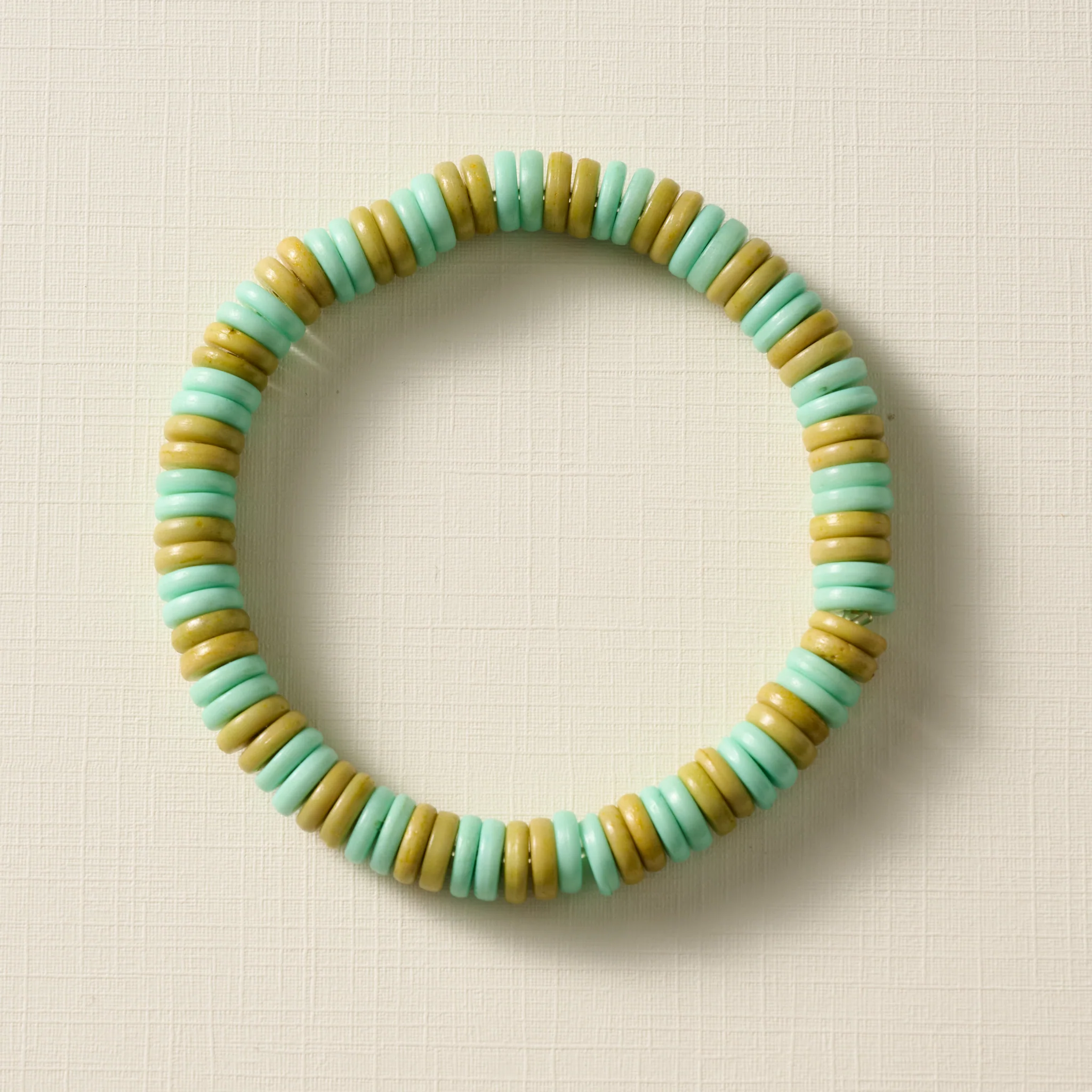 Khet Bead Bracelet - Light Green+Olive - Image 2