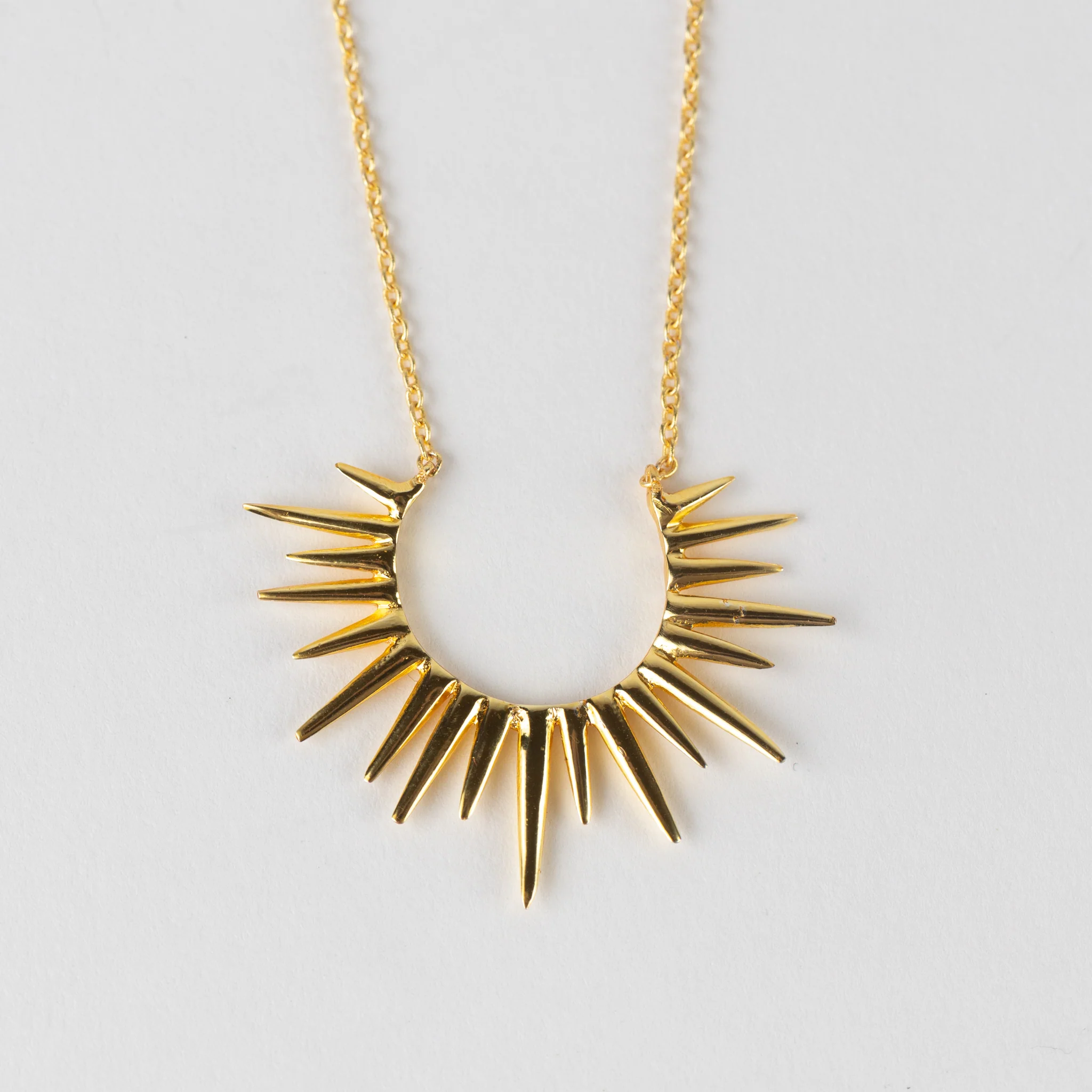 Kiranon Sunburst Gold Pendant Necklace - Image 2
