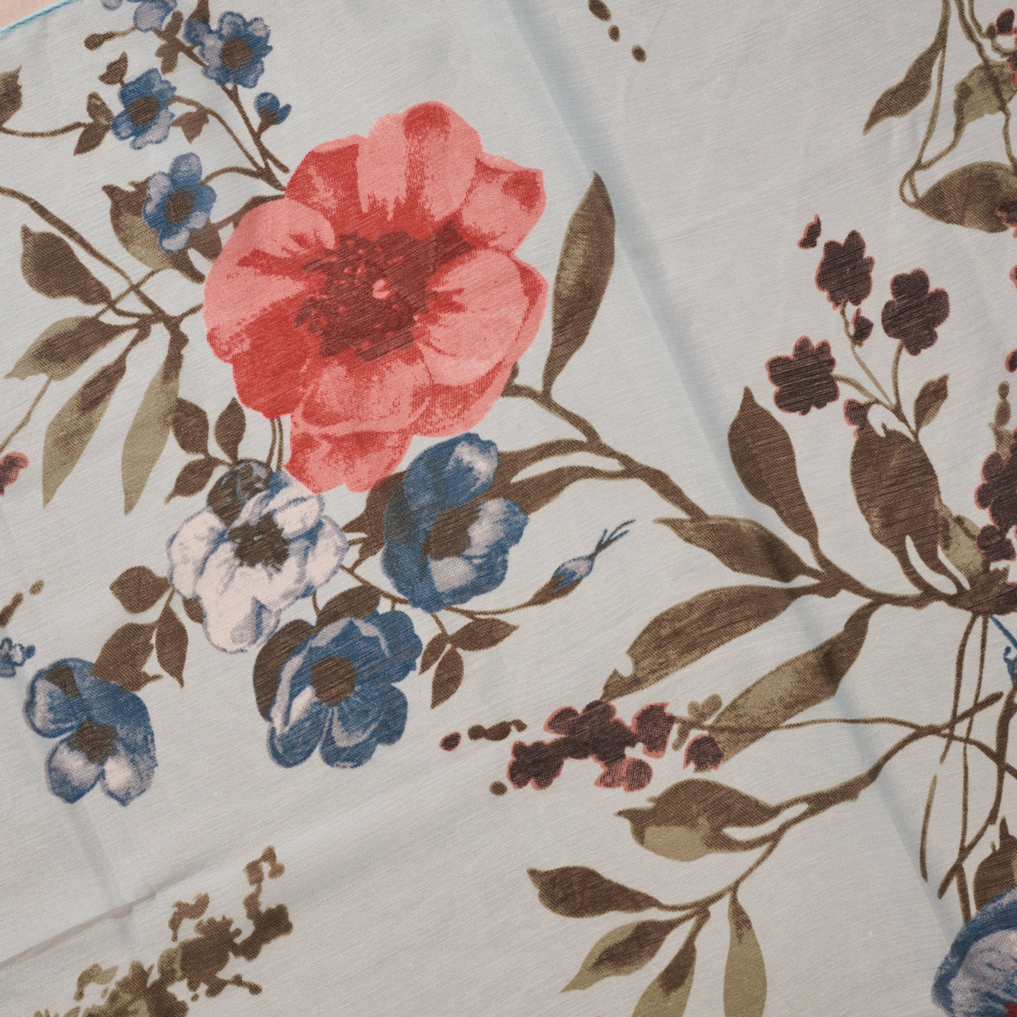 Komal Floral and Leaf Chiffon Scarf - Image 3