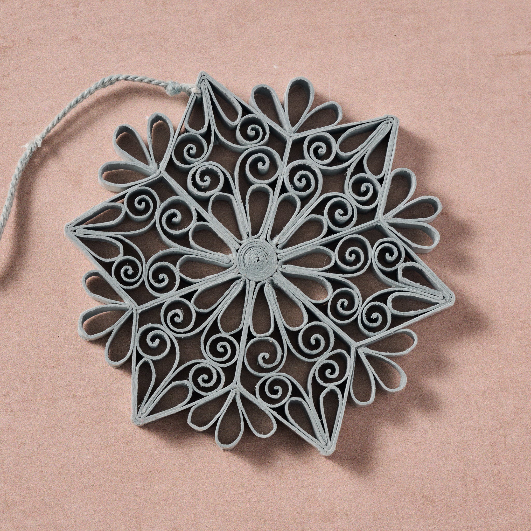 Kula Quilled Snowflake Ornament - Silver - Image 2